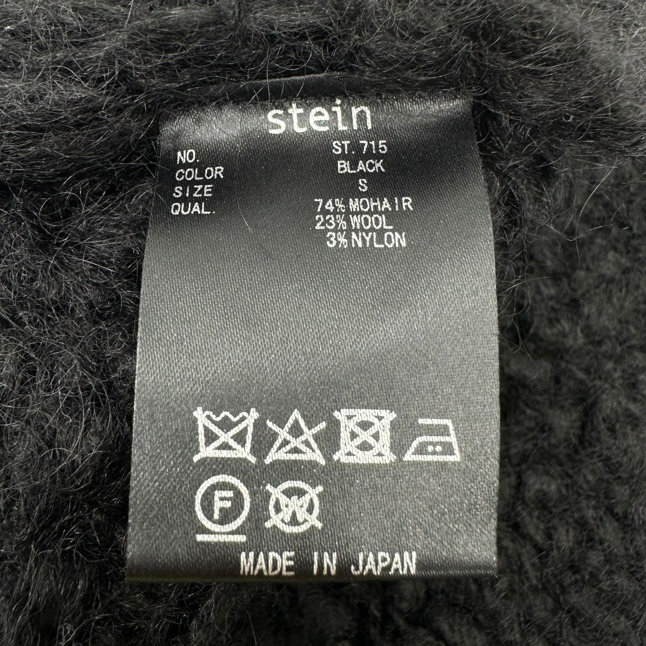stein(シュタイン) MOHAIR WOOL LOOSE KNIT TURTLE NECK LS モヘア ウール 長袖 ルーズ ニット タートルネック  ST.715 S ブラック