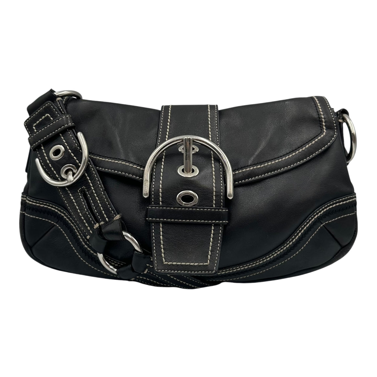 COACH(コーチ) SOHO Leather One-Shoulder Bag レザー ワンショルダー バッグ Y2K 10578 ブラック