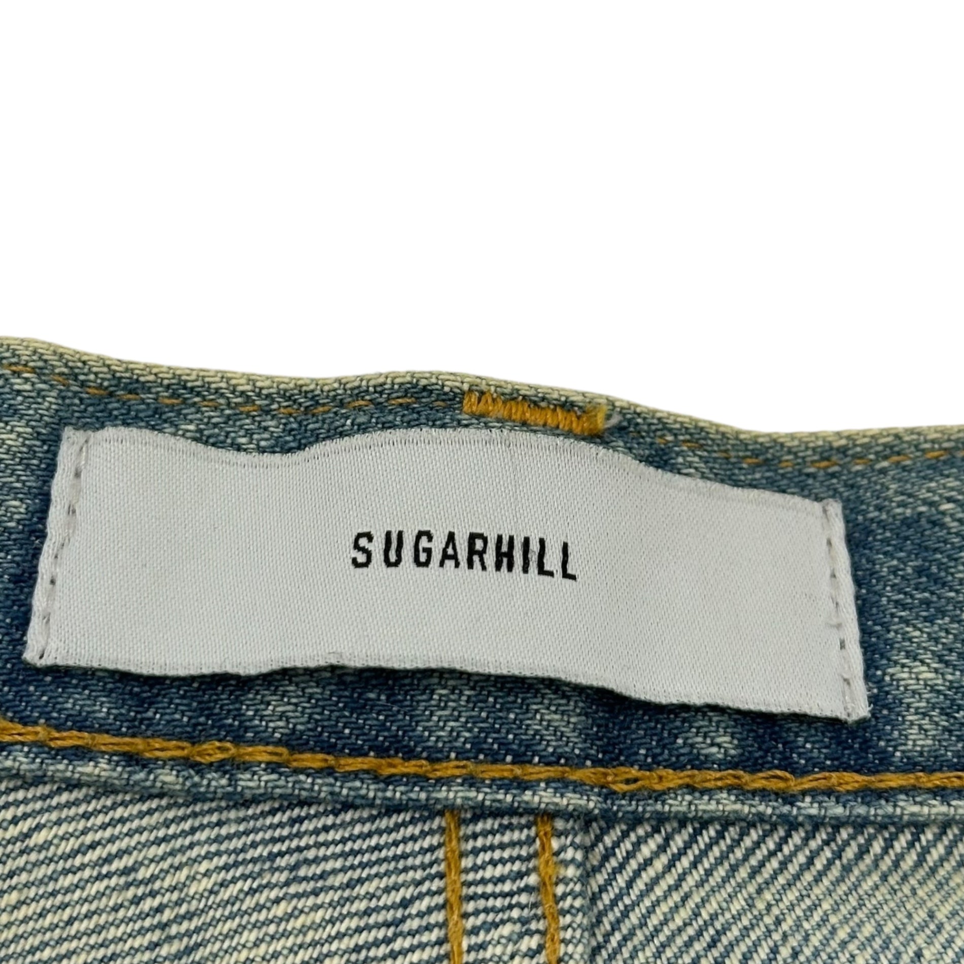 SUGARHILL(シュガーヒル) 21SSS double knee bell bottom ダブルニー ベルボトム デニム パンツ 21SSPT04 2 ライトインディゴ フレア ヴィンテージ加工