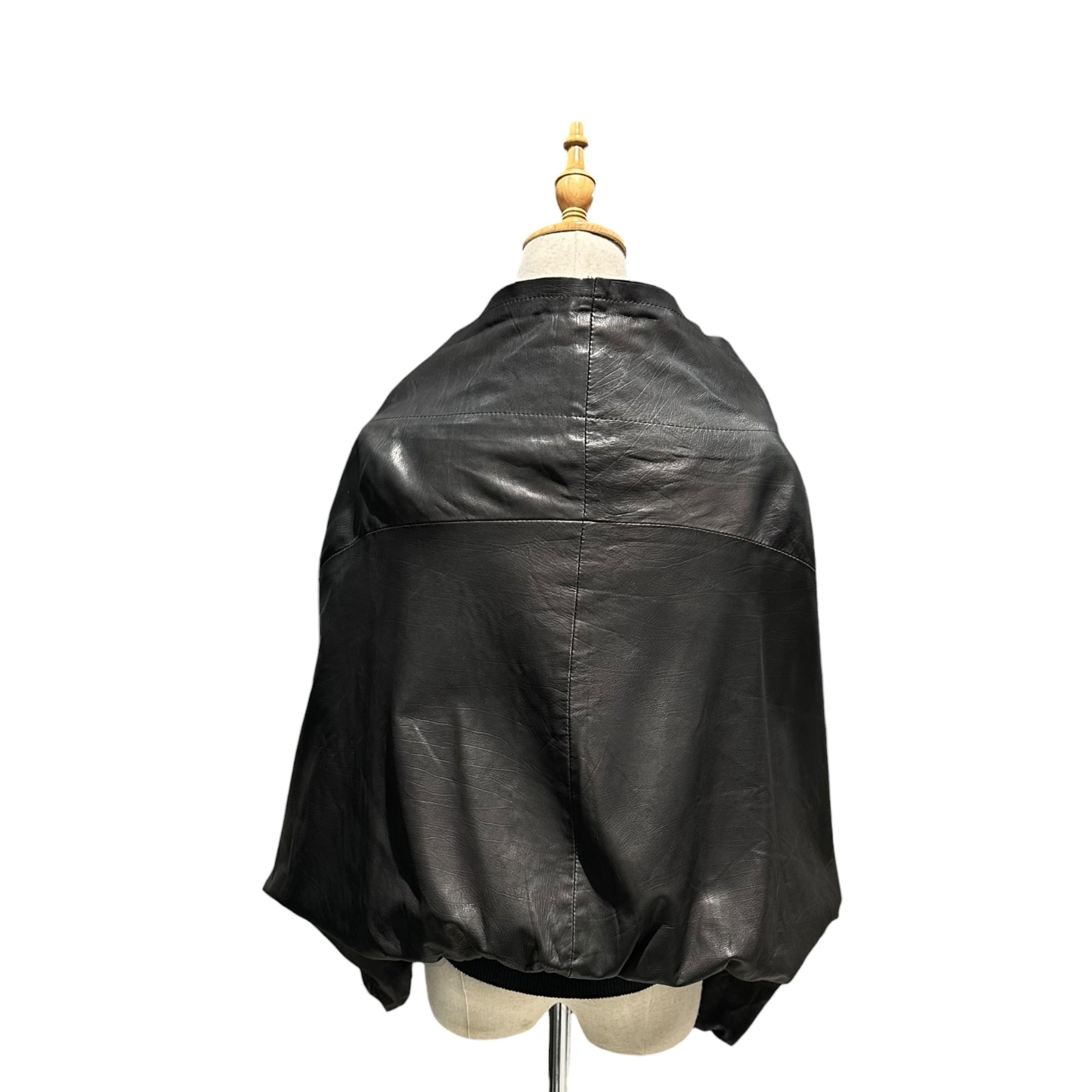 Y's(ワイズ) “Haori” Dolman-Sleeve Cowhide Leather Jacket 「羽織」 ドルマン スリーブ カウレザー ジャケット YW-J33-710 1(S程度) ブラック 男性着用可能