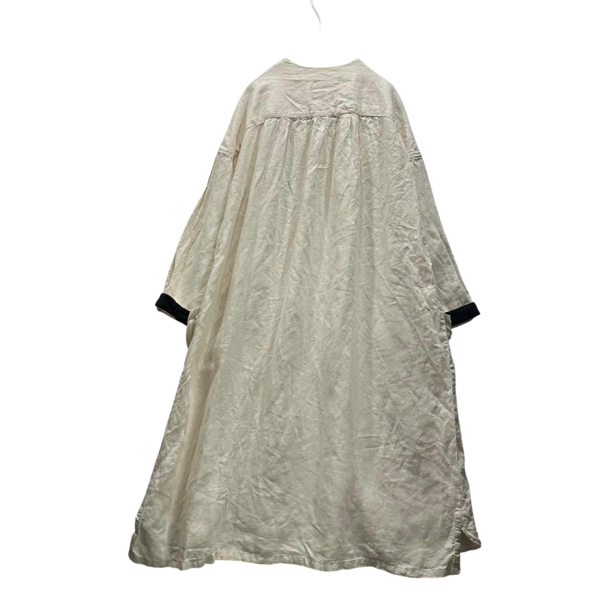 MAGALI(マガリ) 100% Linen Front-Button Dress 100％ リネン フロントボタン ワンピース FREE アイボリー