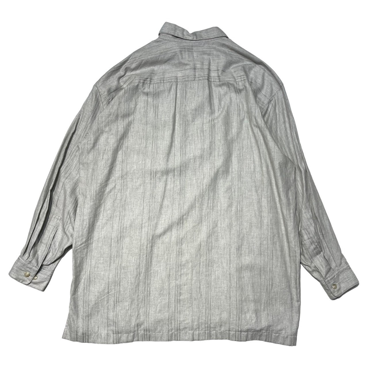 ISSEY MIYAKE(イッセイミヤケ) 80's ~ 90's design pocket striped shirt デザイン ポケット  ストライプ シャツ M グレー 80年代 ～ 90年代 ヴィンテージ アーカイブ