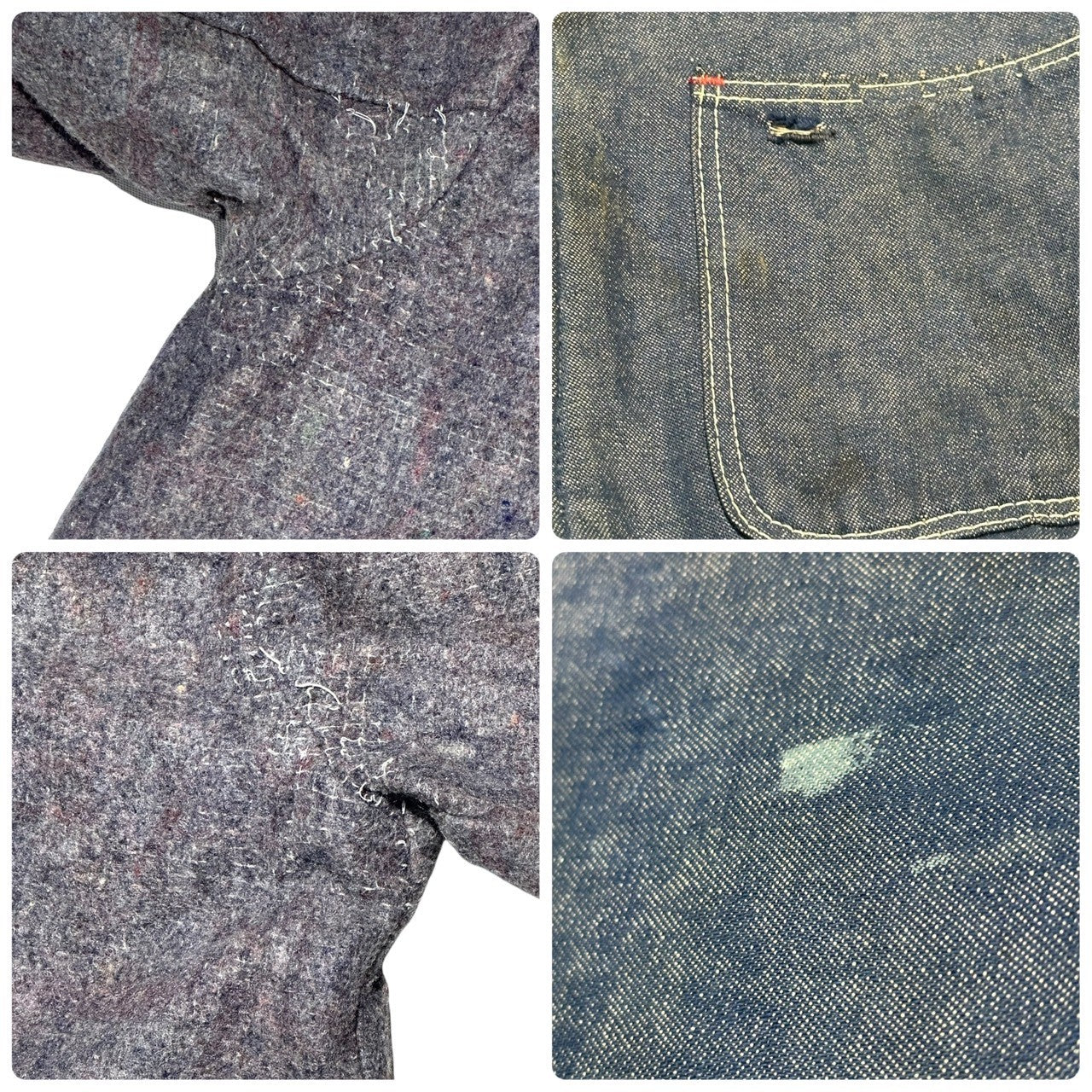 WRANGLER(ラングラー) 70's Denim Coverall Blanket ブランケット ライナー デニム カバーオール 38(M程度) インディゴ 70年代 ヴィンテージ ジャケット