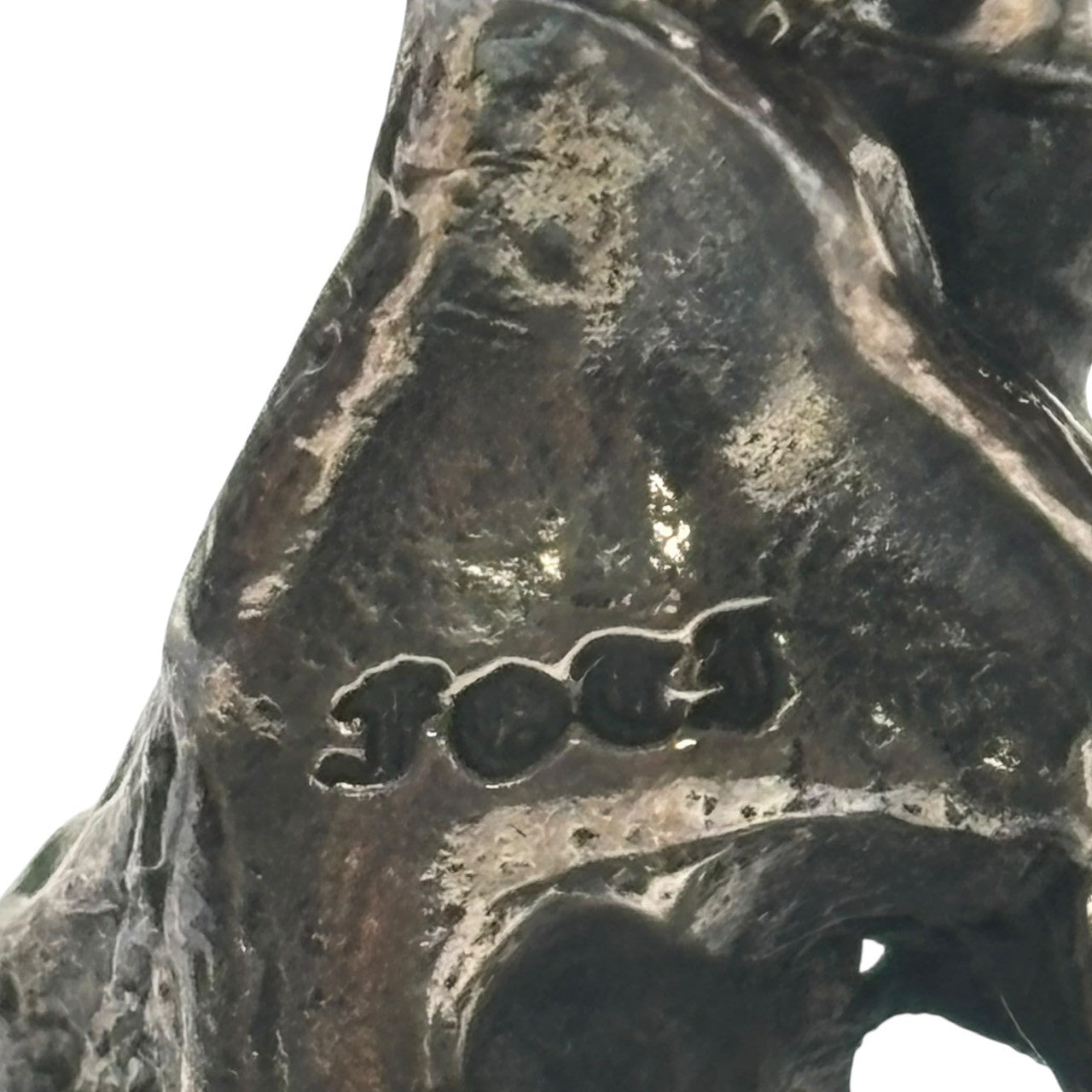 CHROME HEARTS(クロムハーツ) FOTI BUFORD & LEATHER BRAID フォティ ビュフォード スカル ペンダント ＆ レザー ブレード 革紐 シルバー×ブラック コラボ