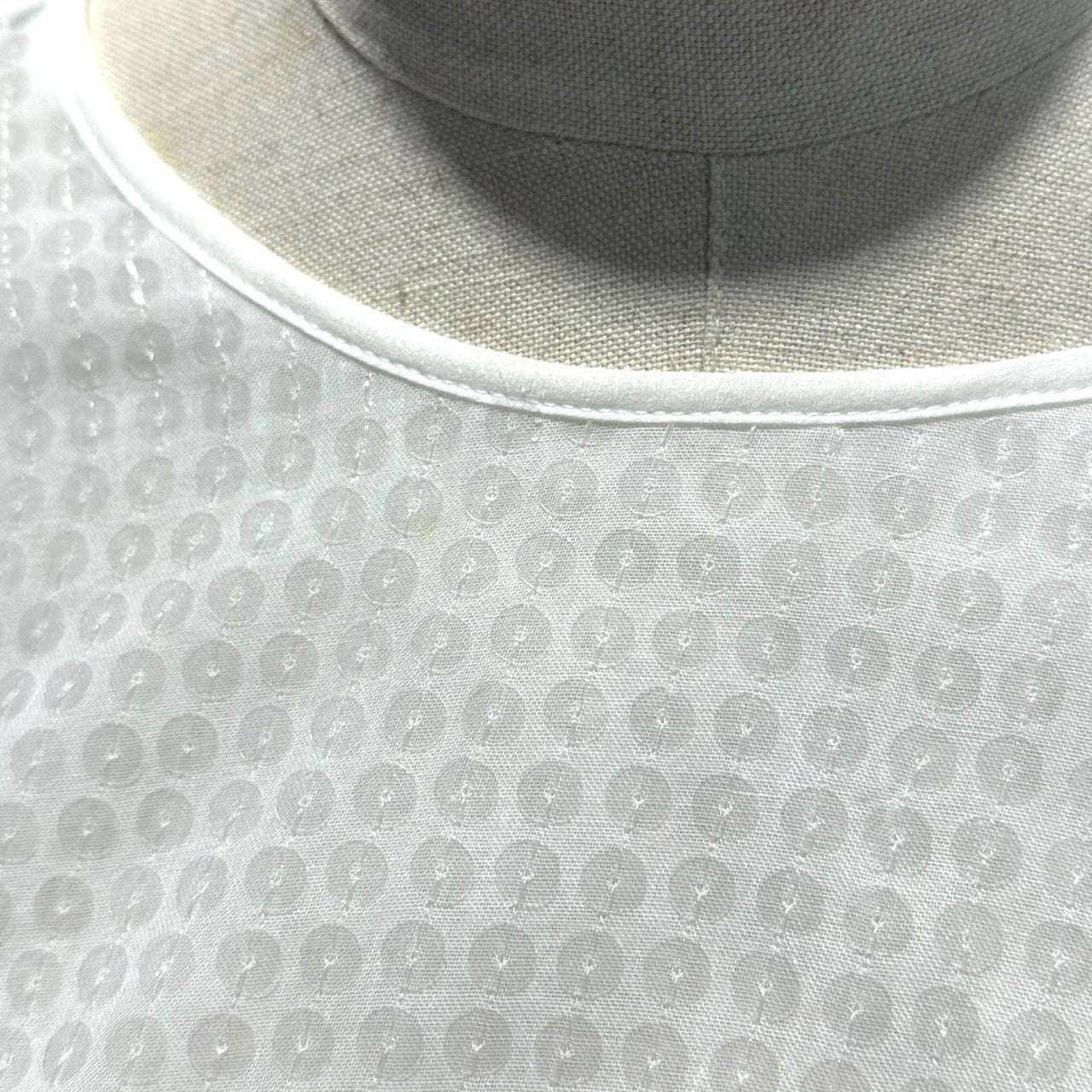 JUNYA WATANABE COMME des GARCONS(ジュンヤワタナベコムデギャルソン) 21SS All-Over Sequined White Blouse オール スパンコール ホワイト ブラウス 表記無(FREE) ホワイト