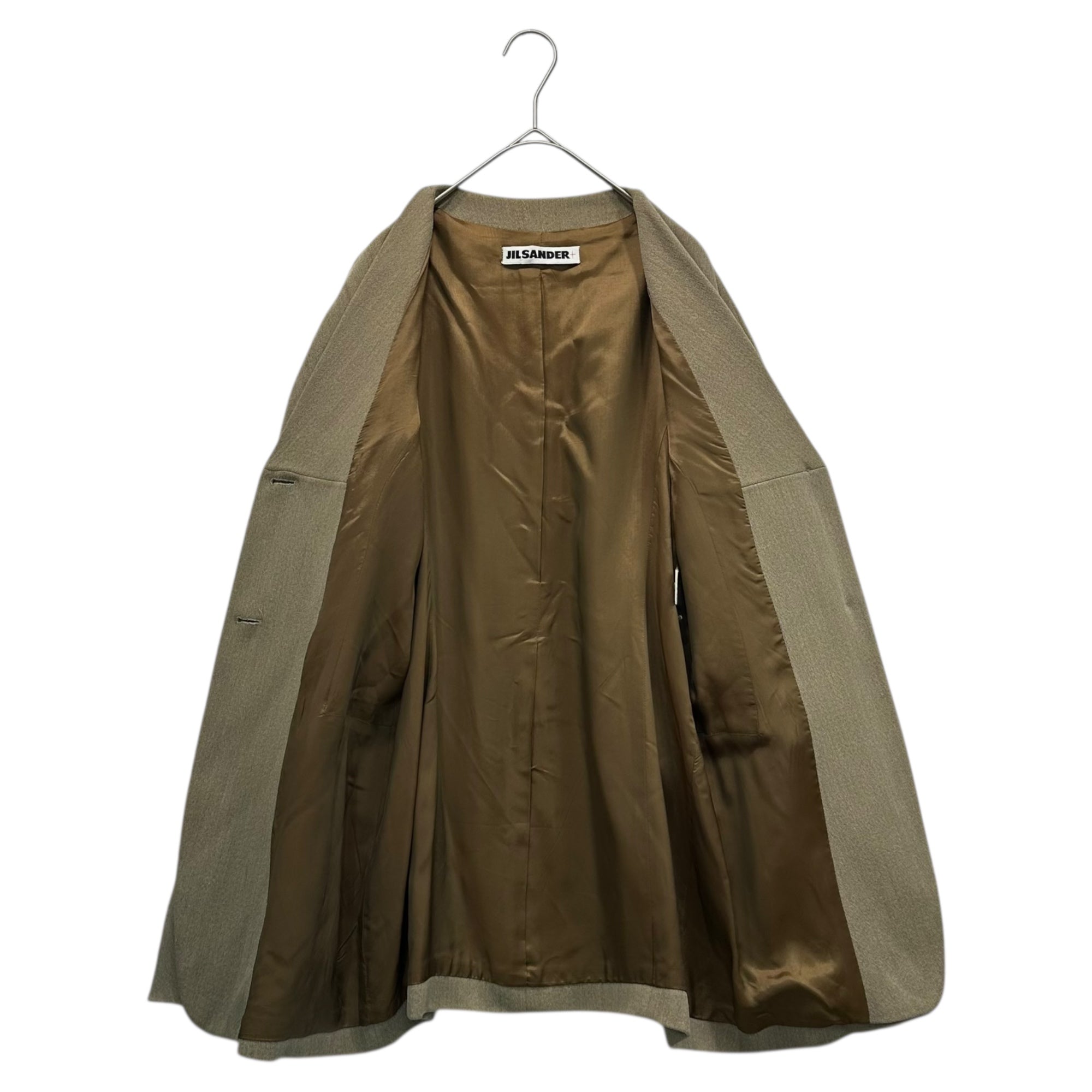 JIL SANDER +(ジルサンダー プラス) No-collar Jacket ノーカラー ジャケット 38(M程度) ベージュ