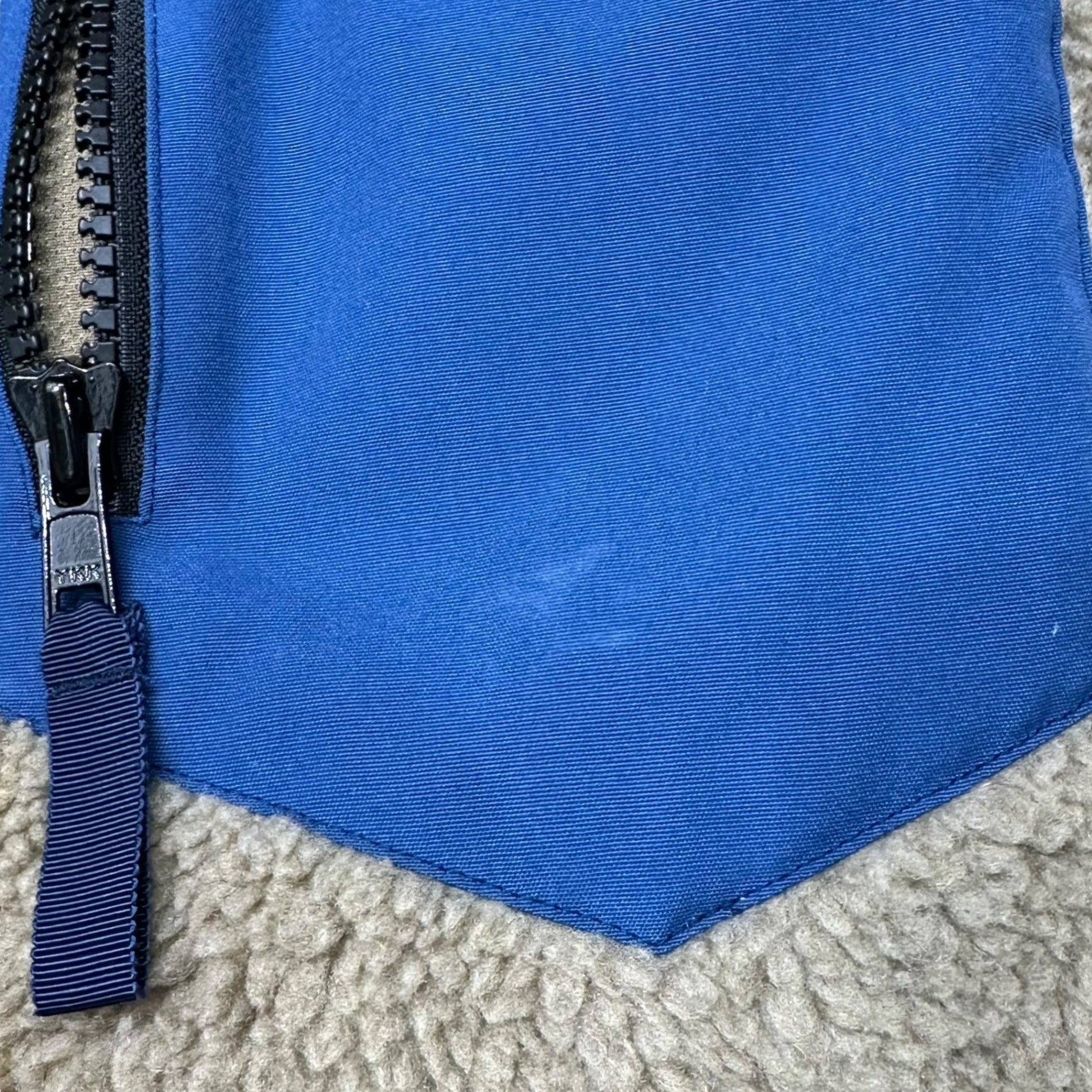 Maison MIHARA YASUHIRO(メゾンミハラヤスヒロ) 21AW Enlarged zip boa blouson イングランド ジップ ボア ブルゾン A05BL621 46(S) ベージュ×ネイビー