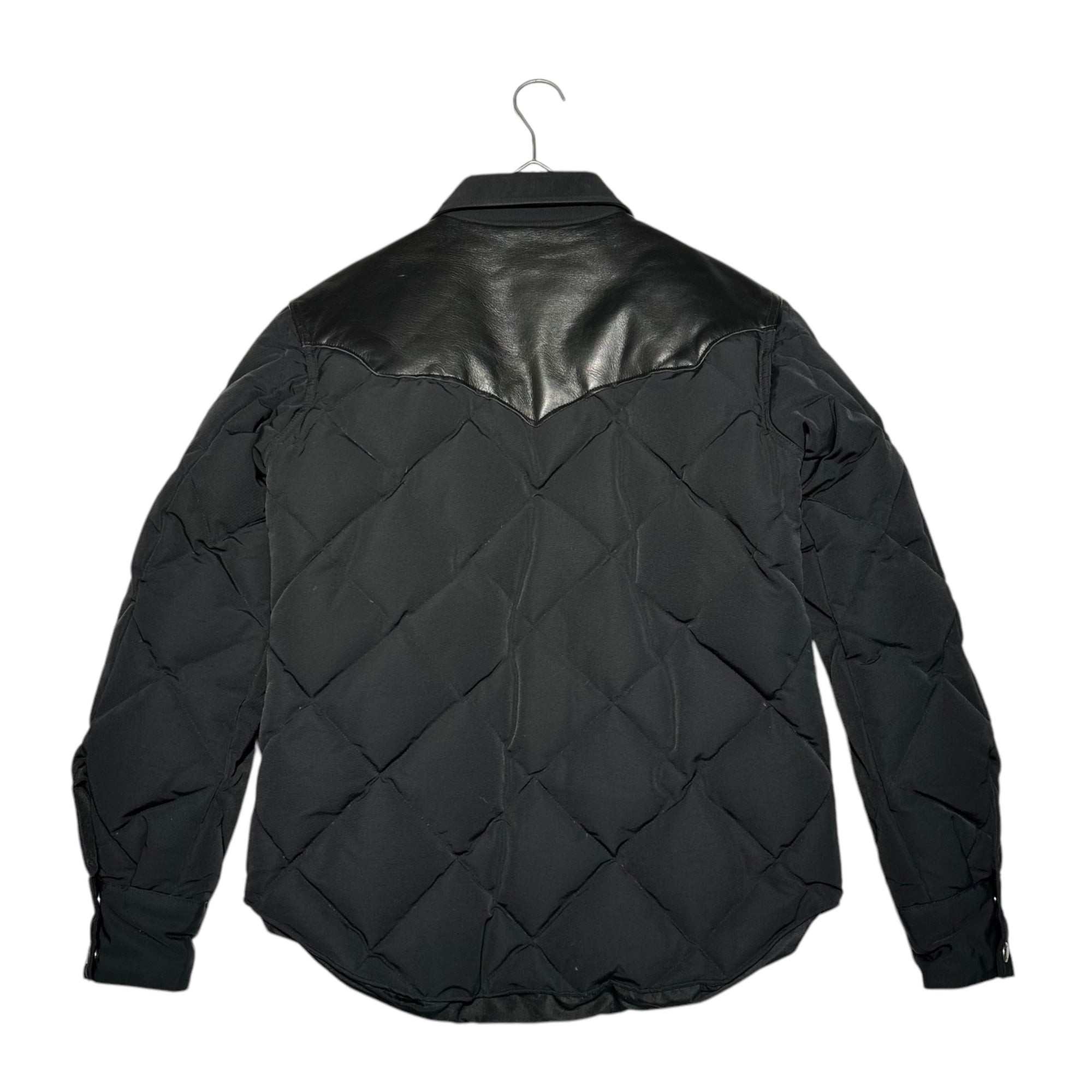 SUGAR CANE(シュガーケーン) Leather yoke down jacket レザー ヨーク ダウン ジャケット SC11787 M ブラック