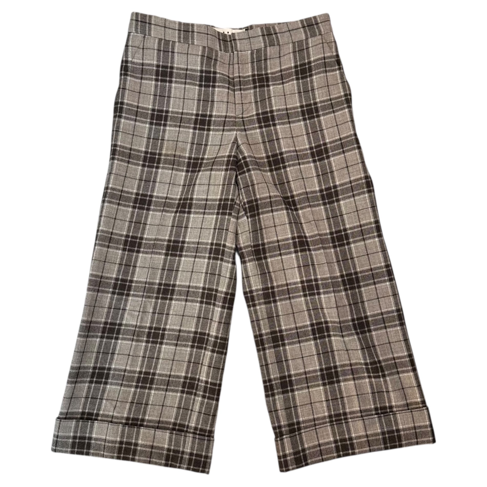 MARNI(マルニ) Wide Straight Tartan Check Wool Pants ワイド ストレート タータンチェック ウール パンツ PAMAO25U01TW008 40 ベージュ