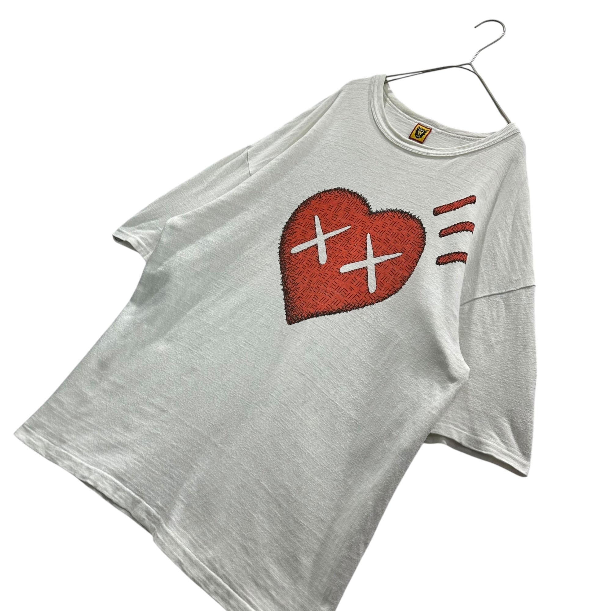 HUMAN MADE × KAWS(ヒューマンメイド × カウズ) 2021AW ONLINE STORE Exclusive Release: Second Edition Heart Print T-Shirt オンラインストア 限定発売 第二弾 ハート プリント Tシャツ XX22TE008WH3 ホワイト×レッド 限定コラボ