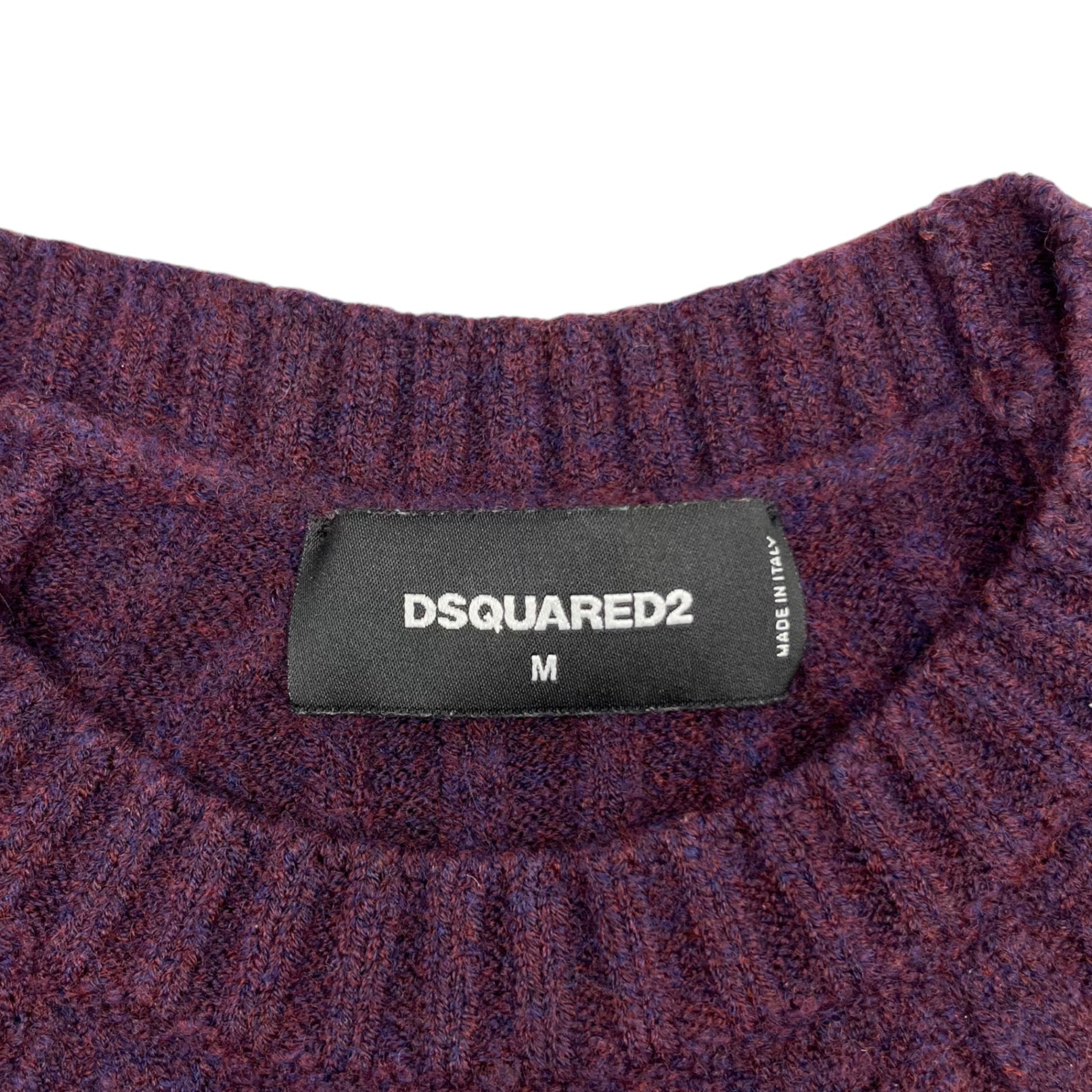 DSQUARED2(ディースクエアード) sleeve zip rib knit 袖 ジップ リブ ニット  S71HA0666 S15413 M パープル