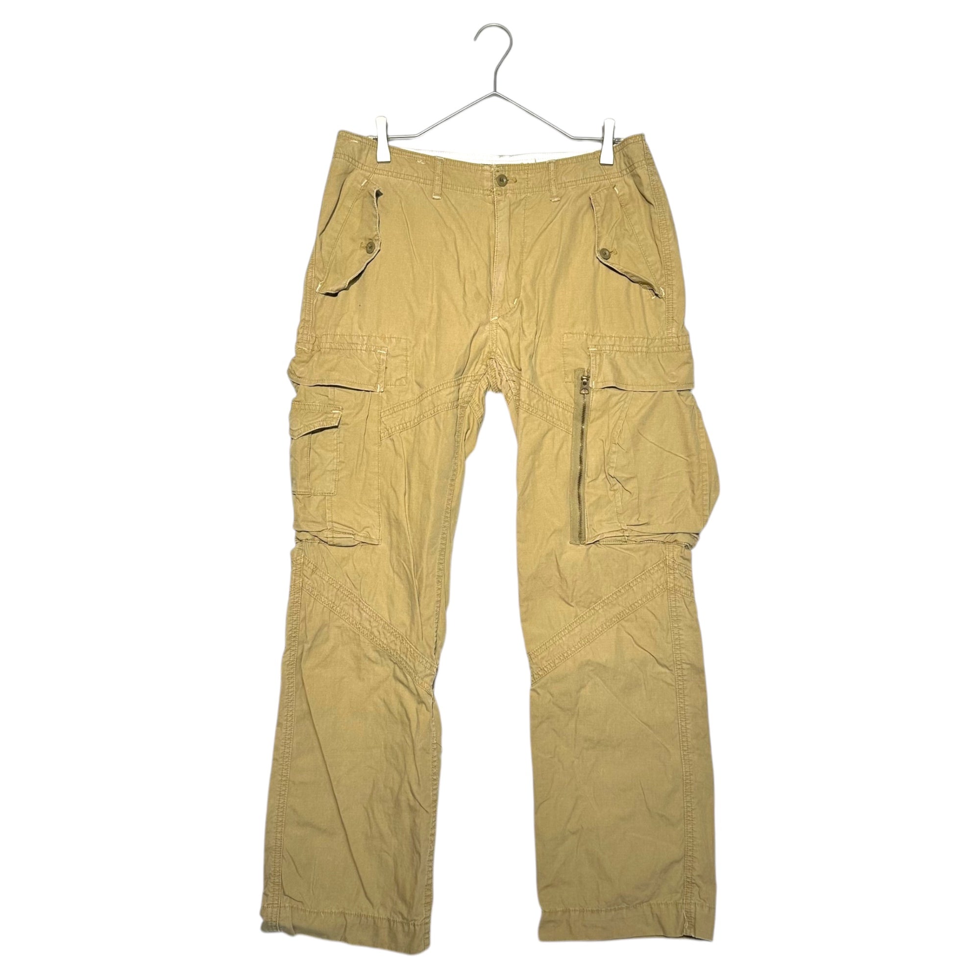 POLO RALPH LAUREN(ポロラルフローレン) 90's military cargo parachute pants 90年代 ミリタリー カーゴ パラシュート パンツ 35740.1-1020-C-59 32/32 ベージュ