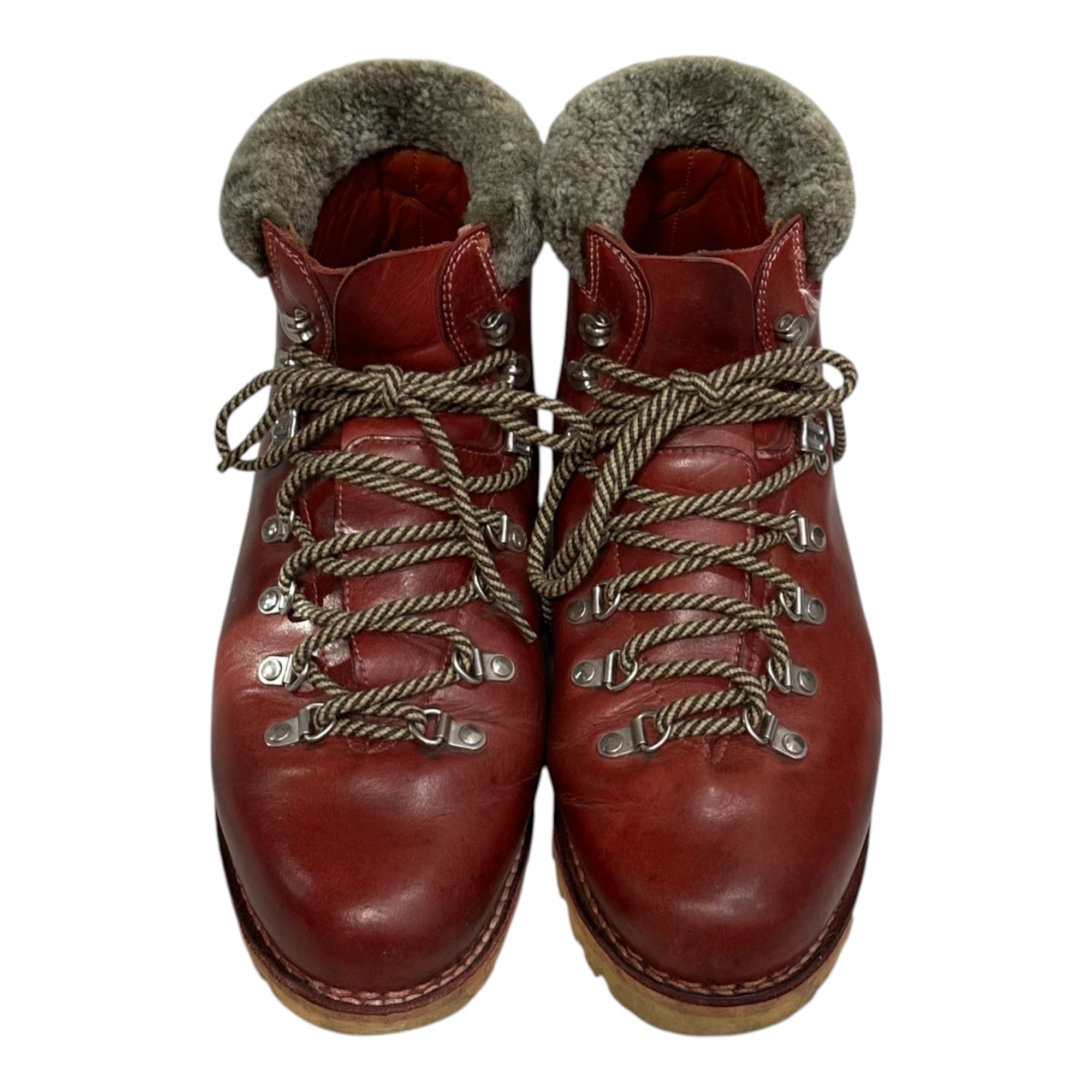 ISSEY MIAYAKE × Paraboot(イッセイミヤケ × パラブーツ) Mouton Boa Mountain Boots ムートン ボア マウンテン ブーツ ME13-AJ004-24 120206 27cm バーガンディ フランス製