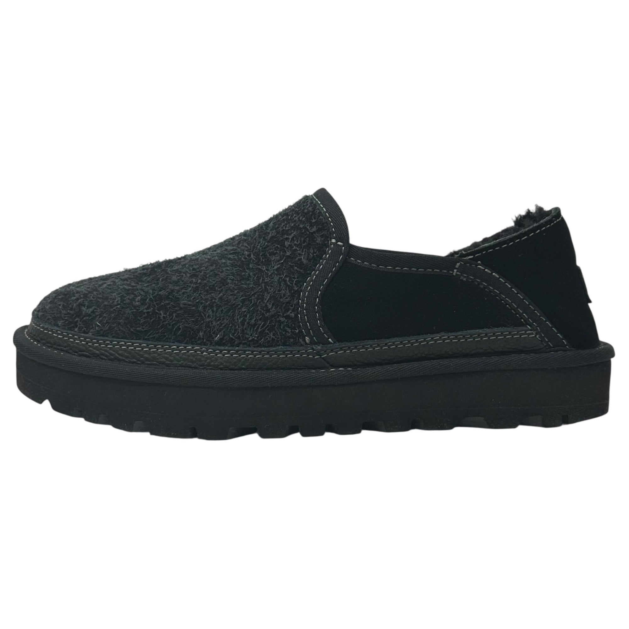 UGG(アグ) M HAYDEN SLIP-ON スウェード ウール ムートン スリッポン 1158354 28cm ブラック シューズ
