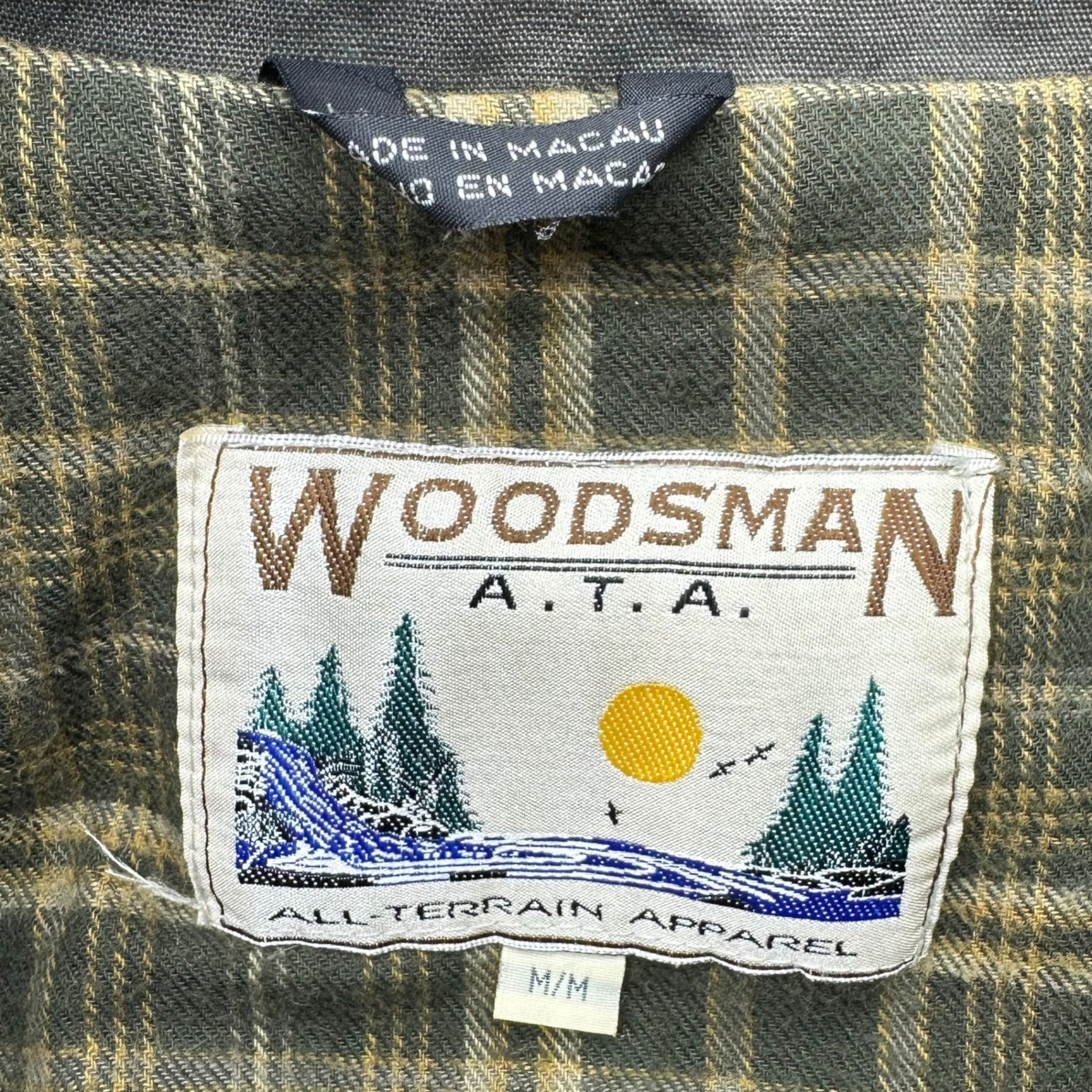 WOODSMAN(ウッズマン) 90's Hunting jacket コーデュロイ 襟 ハンティング ジャケット M カーキ 90年代 古着 ヴィンテージ