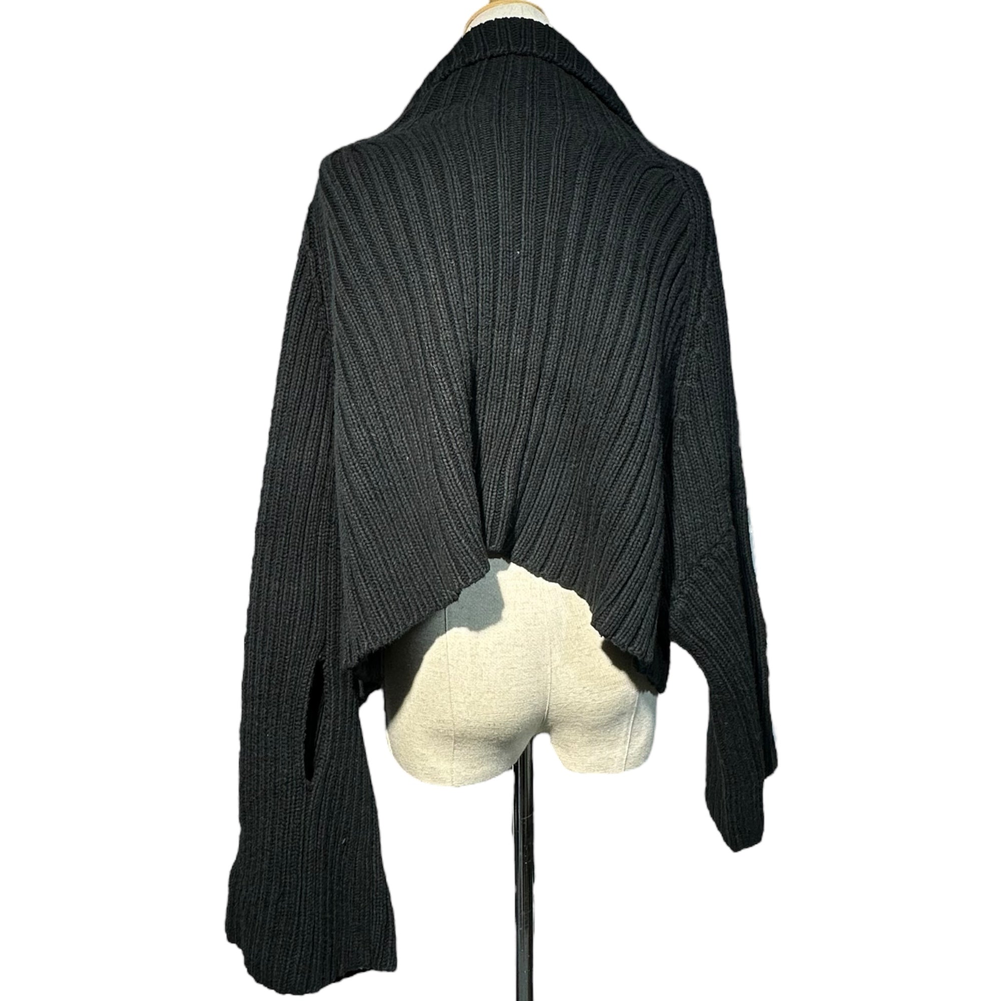 Y's(ワイズ)  Short length thick ribbed turtleneck cotton knit ショート丈 太リブ タートルネック コットン ニット YQ-K04-075 3(L) ブラック