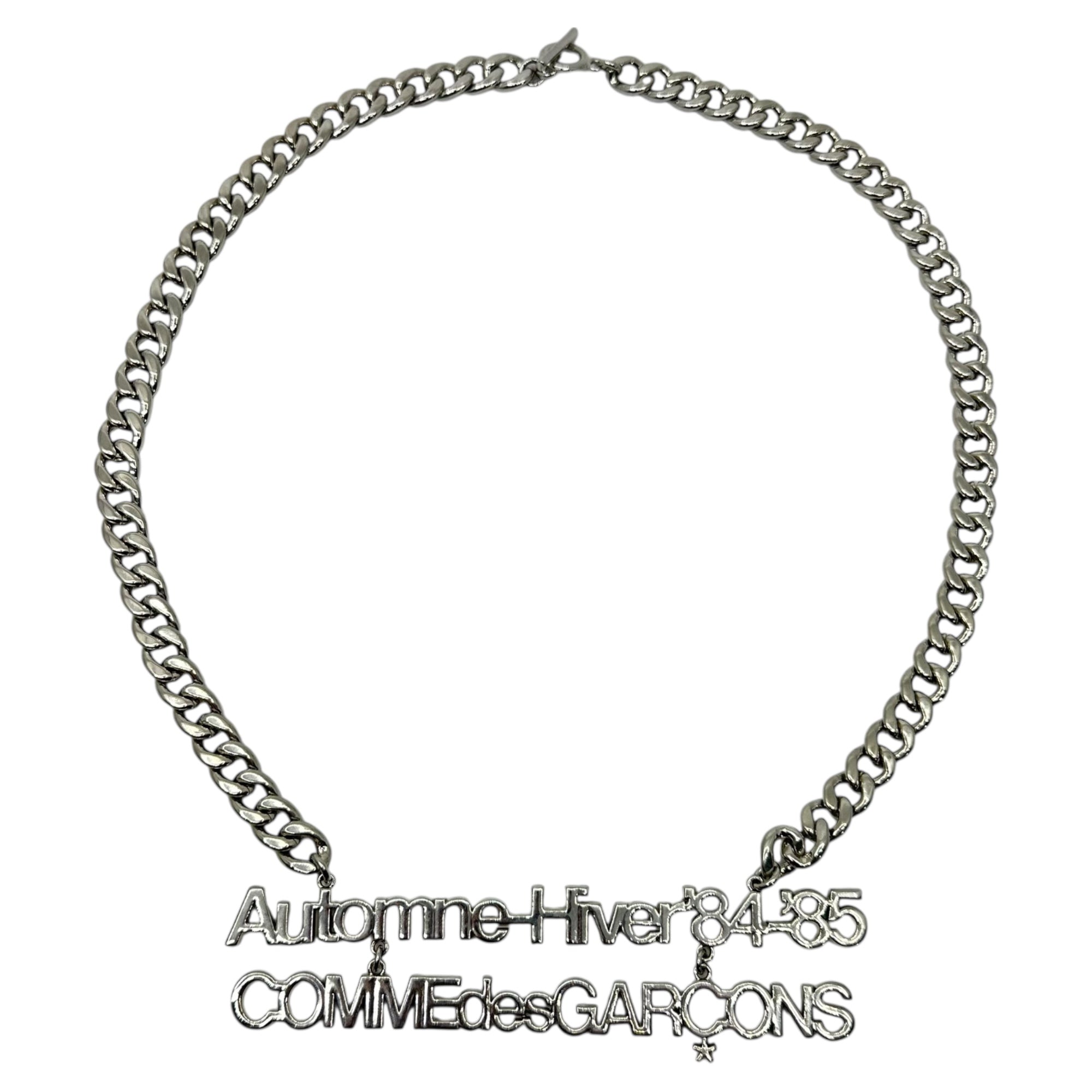 CDG COMME des GARCONS(シーディージーコムデギャルソン) Hankyu Umeda POP UP Exclusive Chain Logo Necklace 阪急梅田 POP UP限定 チェーン ロゴ ネックレス シルバー