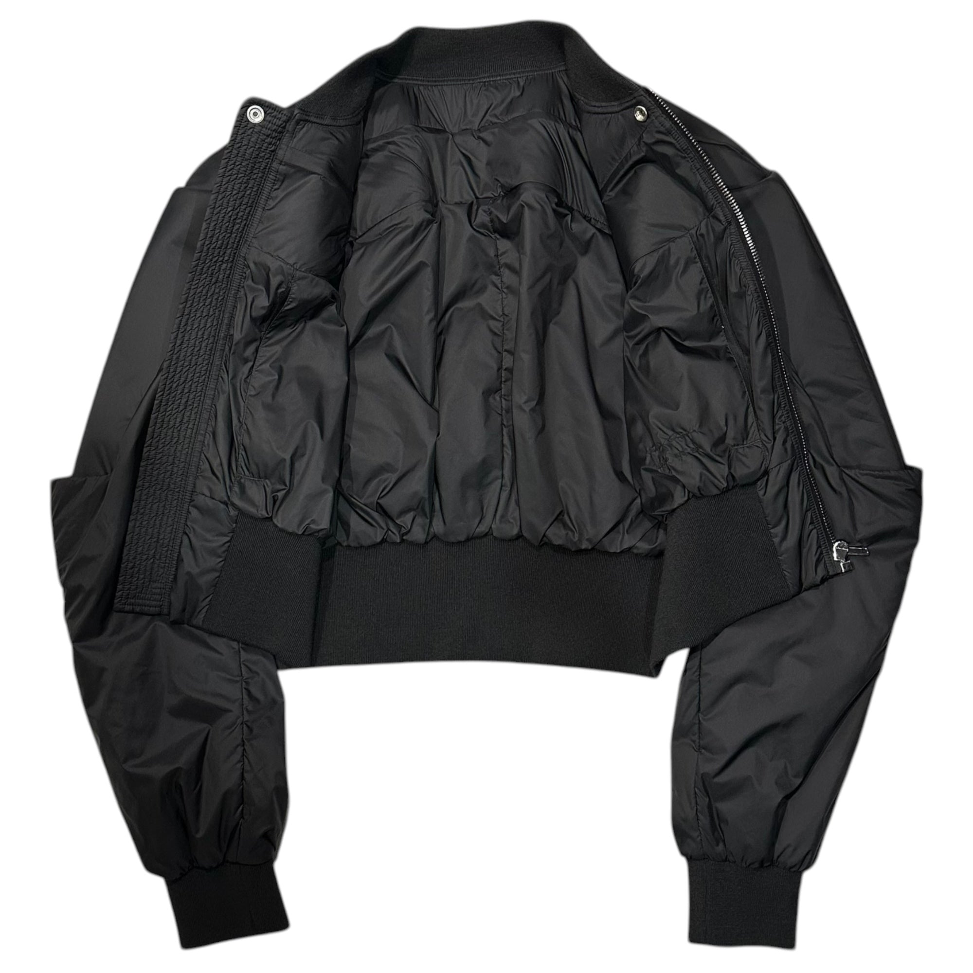 Rick Owens(リックオウエンス) 23SS Girdered Bomber Cropped Jacket ガーダード ボンバー クロップド ジャケット RR01C4799-ND 50 ブラック