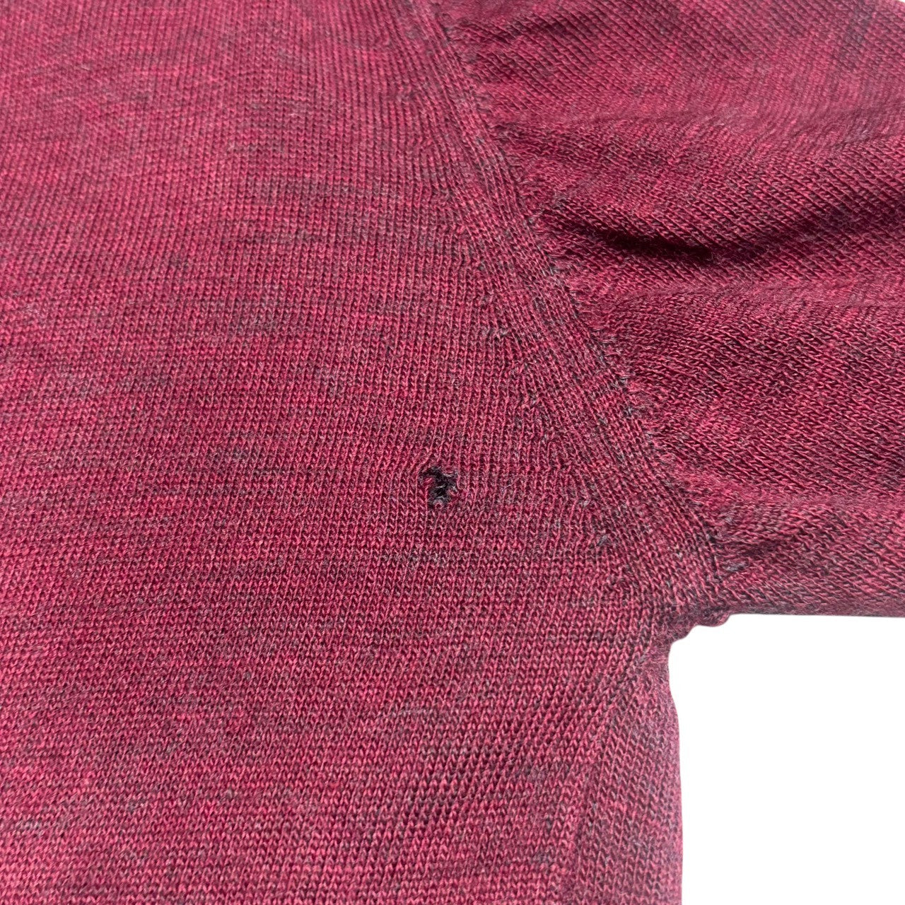 COMME des GARCONS SHIRT(コムデギャルソンシャツ) 90's~00's Hem Roll-Up Wool Knit 裾 ロール アップ ウール ニット S ボルドー