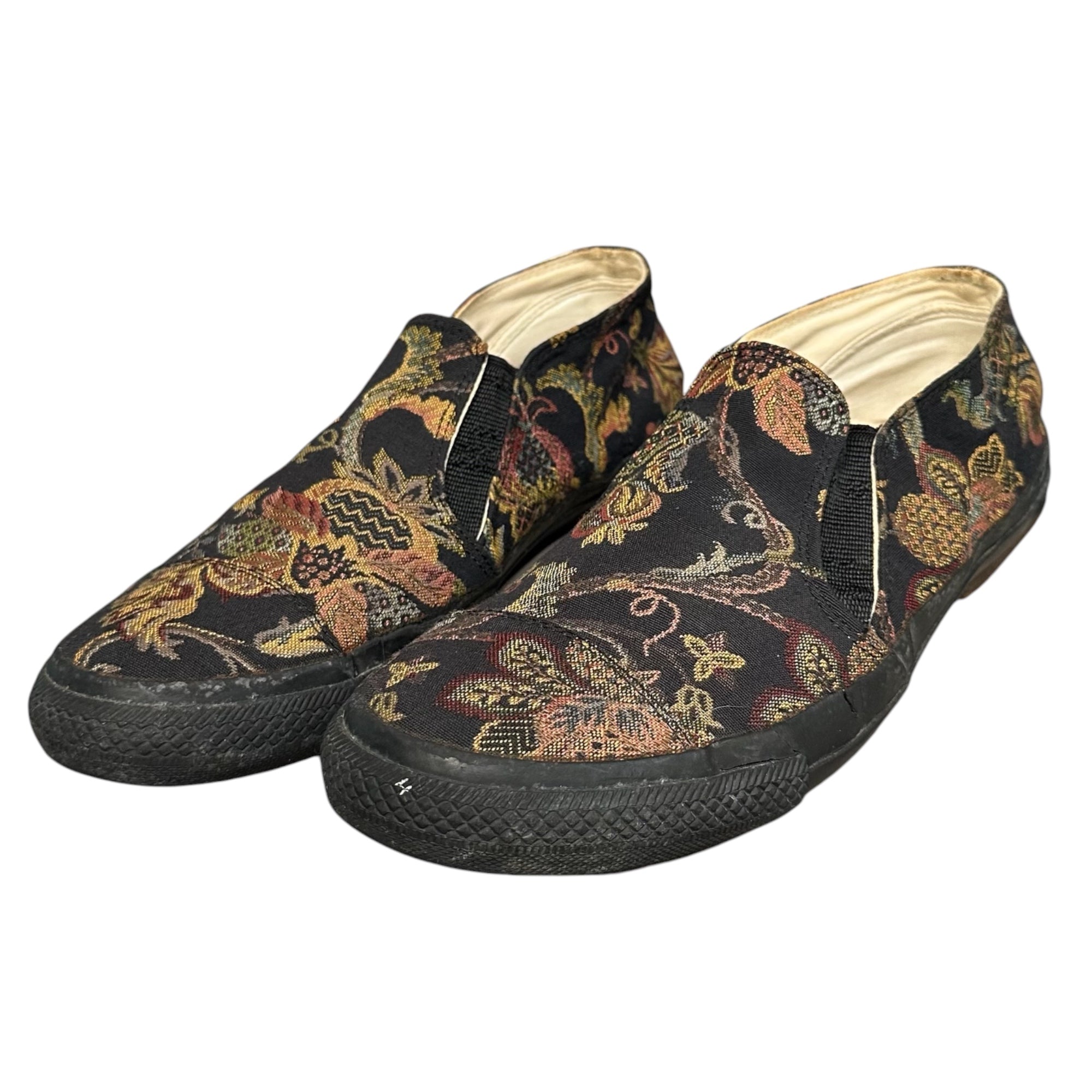 YOHJI YAMAMOTO POUR HOMME(ヨウジヤマモトプールオム) Gobelin-Woven Slip-Ons ゴブラン織り スリッポン 4(XL) ブラック