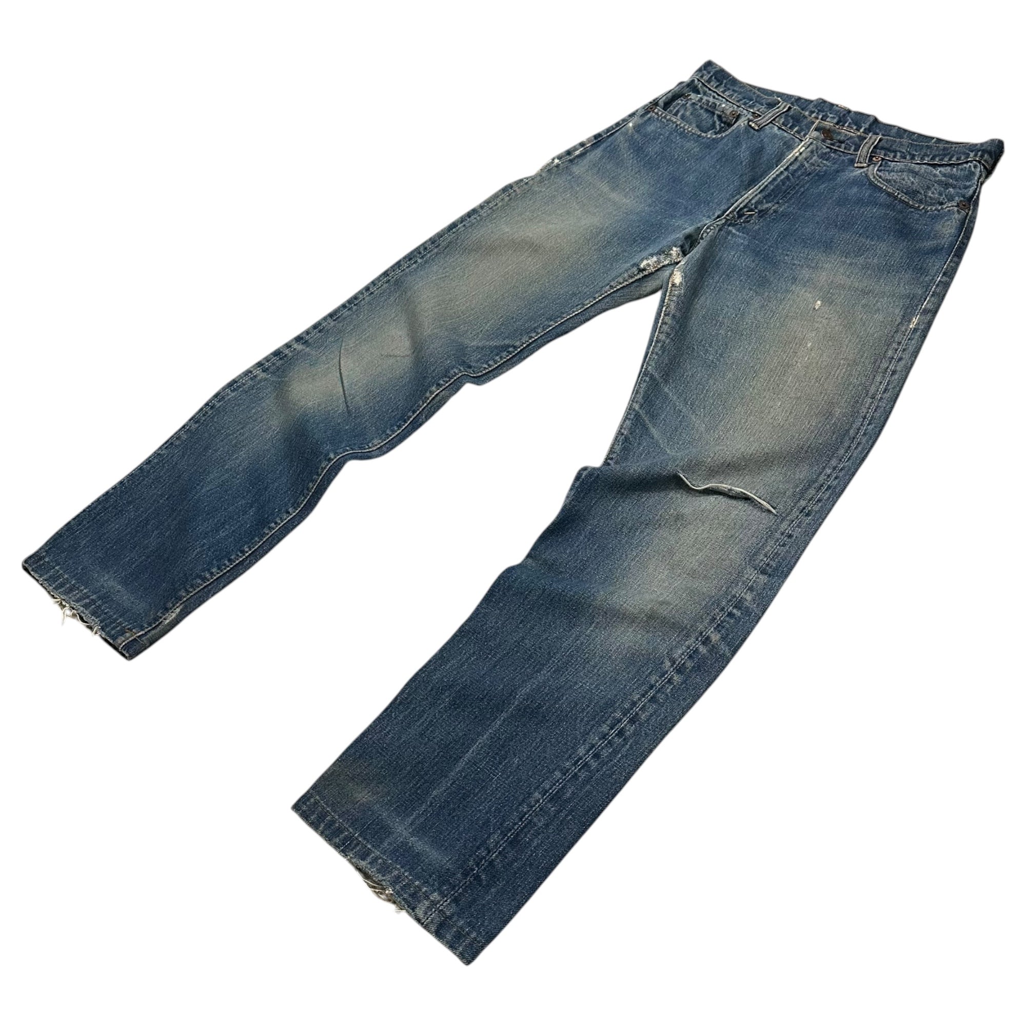 Levi's(リーバイス) 1967~1969's 505 BIG E Denim Pants ヴィンテージ デニム パンツ 実寸約W31.5 インディゴ 60’s 60年代 42TARON 並行ステッチ 均等V 最初期