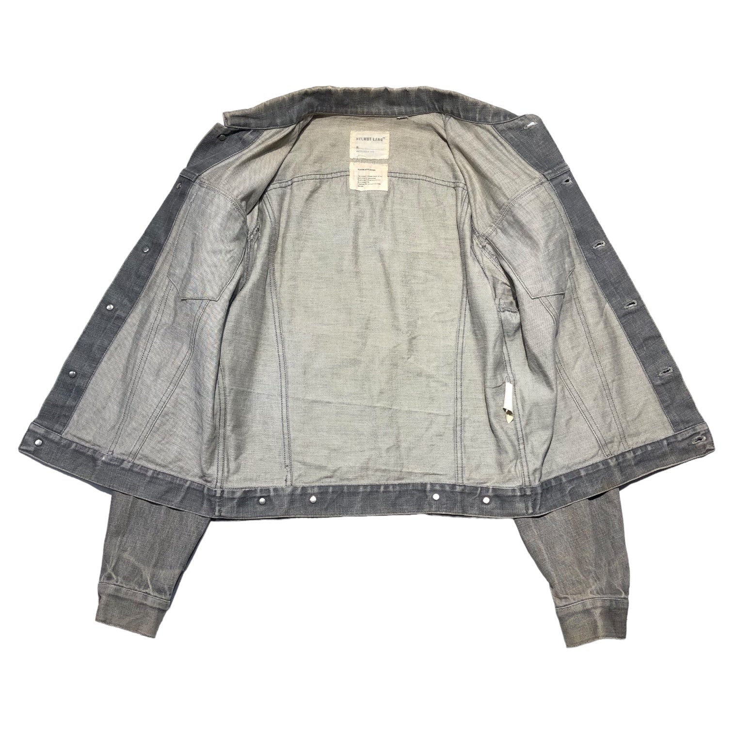 HELMUT LANG(ヘルムートラング) 90's archive denim jacket アーカイブ デニム ジャケット 本人期 44(S程度)  グレー 1999 トラッカー ヴィンテージ