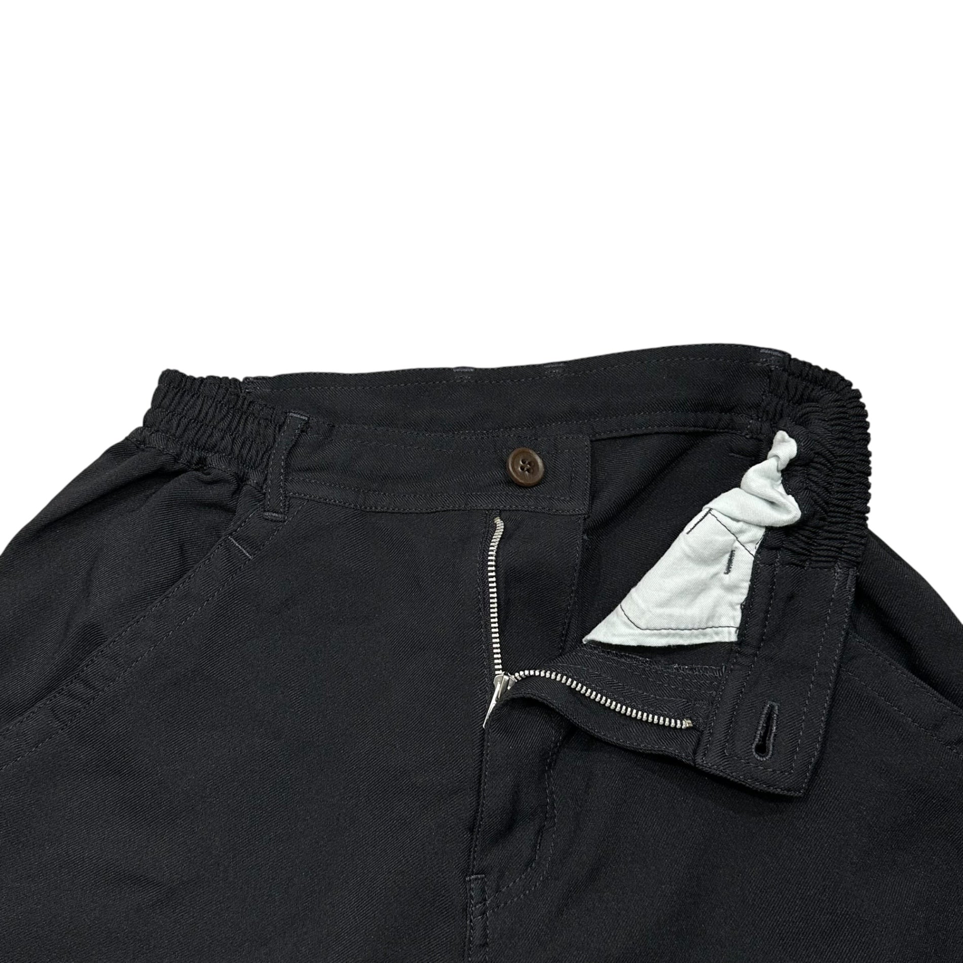 COMME des GARCONS HOMME DEUX(コムデギャルソンオムドゥ) 2023SS Garment dye Polyester Wide Tapered Pants ポリエステル 製品染め ワイド テーパード パンツ DK-P039 XS ブラック AD2022 スラックス