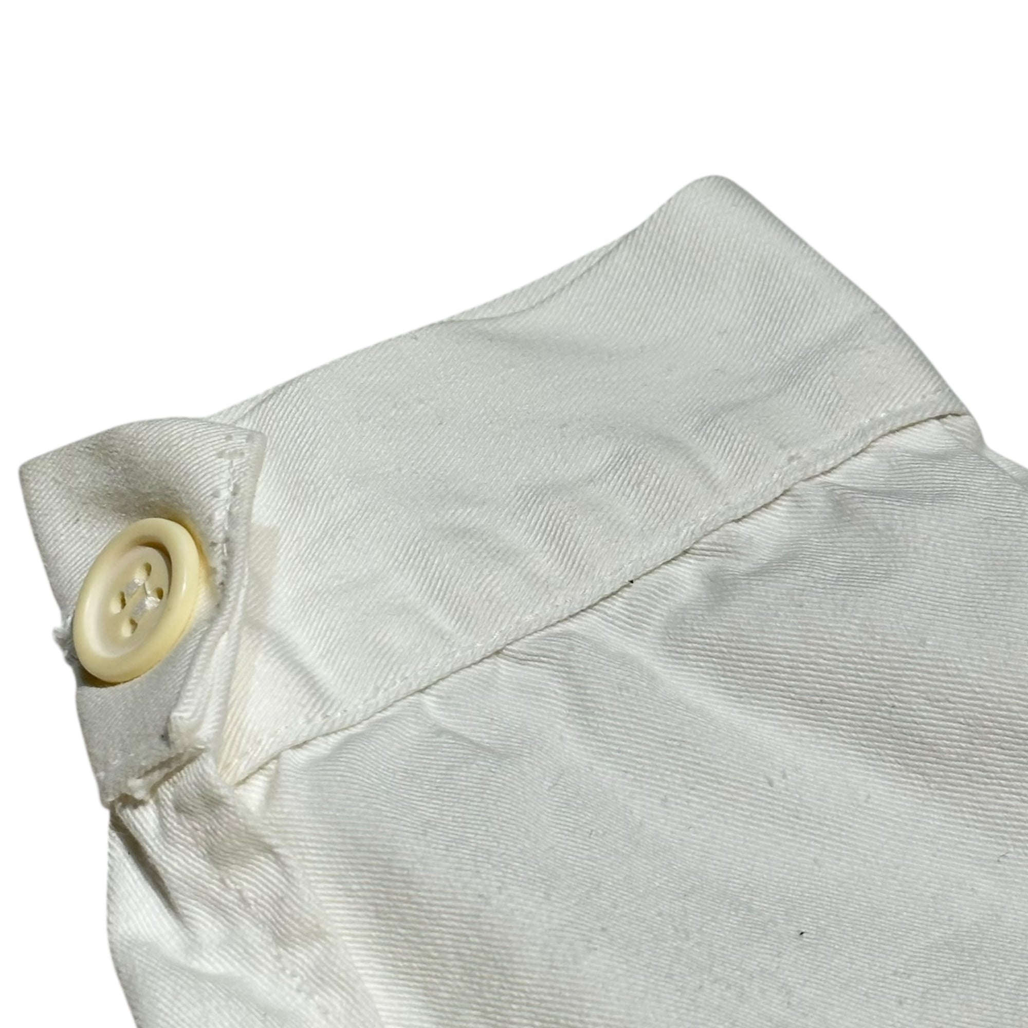 ADOLPHE LAFONT(アドルフラフォン) 40’s LYON White Cotton Coverall ホワイト コットン カバーオール 表記無(M程度) ホワイト 40年代 Vポケット ヴィンテージ フレンチ ワーク ユーロ ジャケット