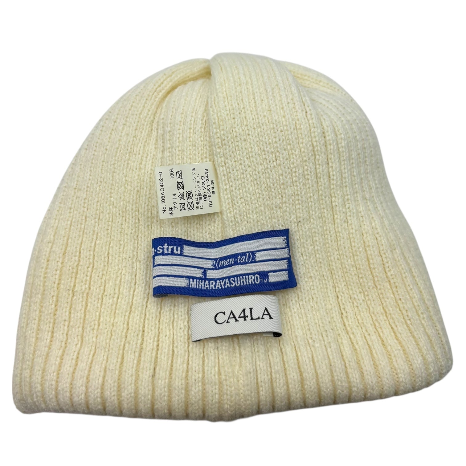 Maison MIHARA YASUHIRO(メゾンミハラヤスヒロ) CA4LA Collaboration Knit Hat カシラ コラボ ニット帽 I08AC402-0 FREE アイボリー  in・stru(men-tal). Maison MIHARA YASUHIRO インストルメンタル