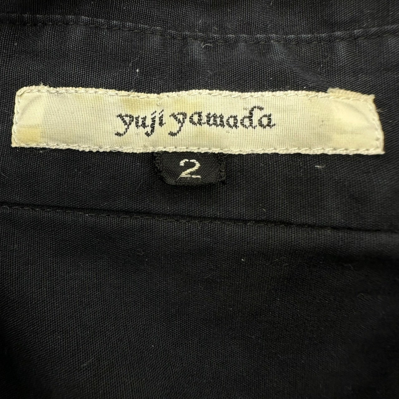 yuji yamada(ユージヤマダ) 90's Front hook design long sleeve shirt 90年代 フロント フック デザイン 長袖 シャツ ブラック