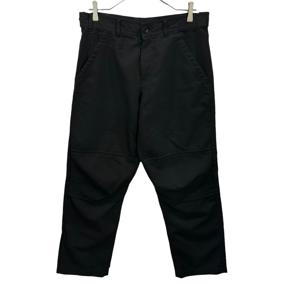 BLACK COMME des GARCONS(ブラックコムデギャルソン) 2017SS Knee-Paneled Polyester Straight Pants 膝 切替 エステル ストレート パンツ 1S-P020 L ブラック AD2016