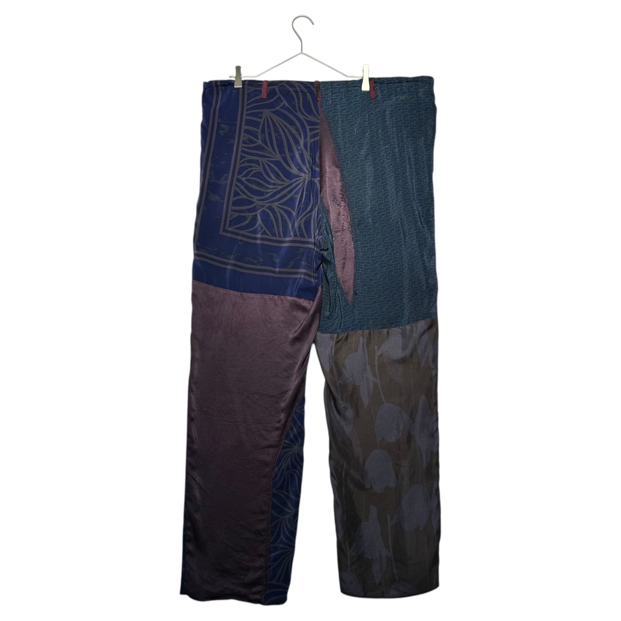 MAGLIANO(マリアーノ) SURPLUS SILK EDUARDO PIJAMA PANTS シルク 総柄 パジャマ パンツ N68011540 M パープル×ブルー