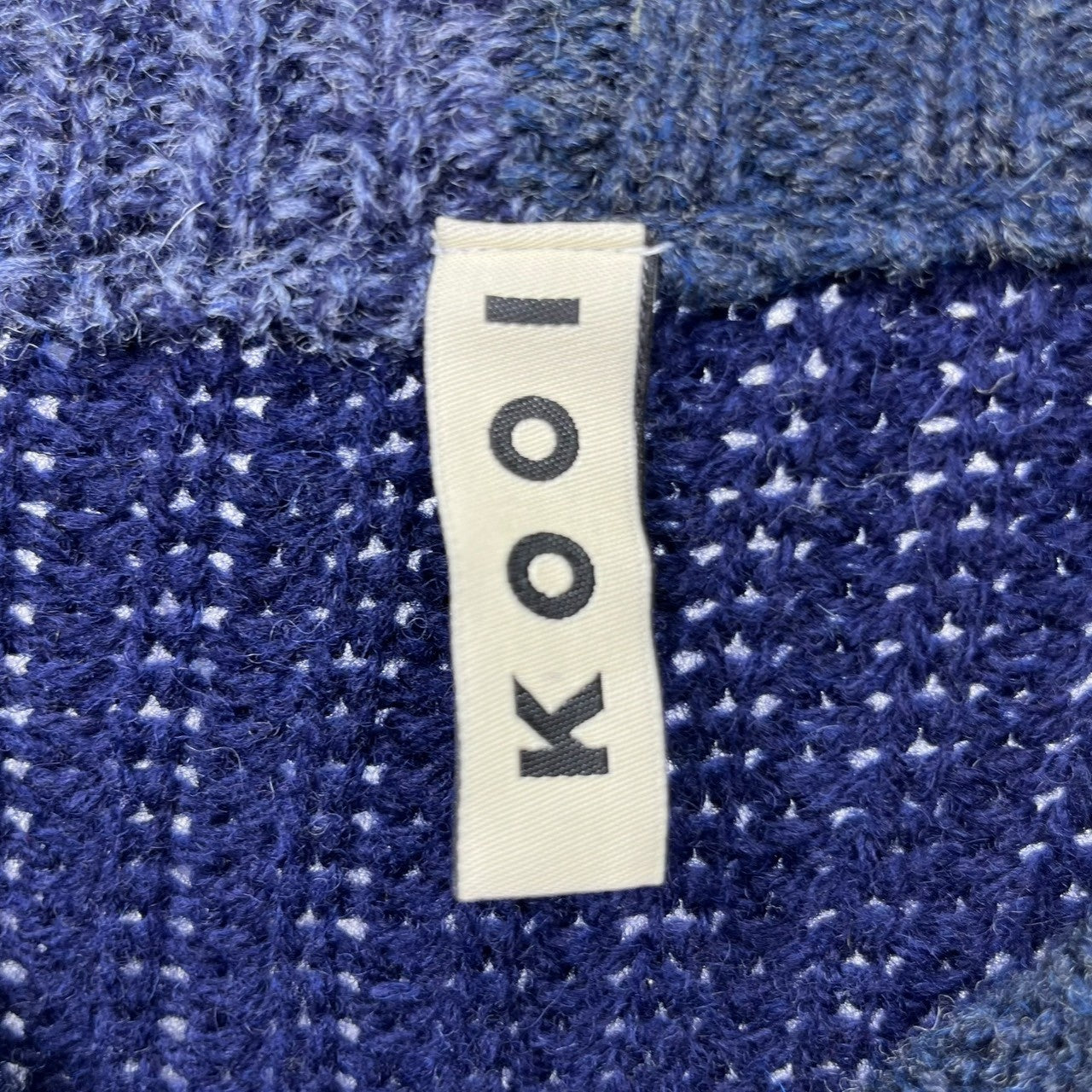 KOOI(コーイ) 22AW Asymmetric zip-up wool knit アシンメトリー ジップアップ ニット 22KO-AW10 1(S程度) ネイビー カーディガン 厚手 オーバーサイズ