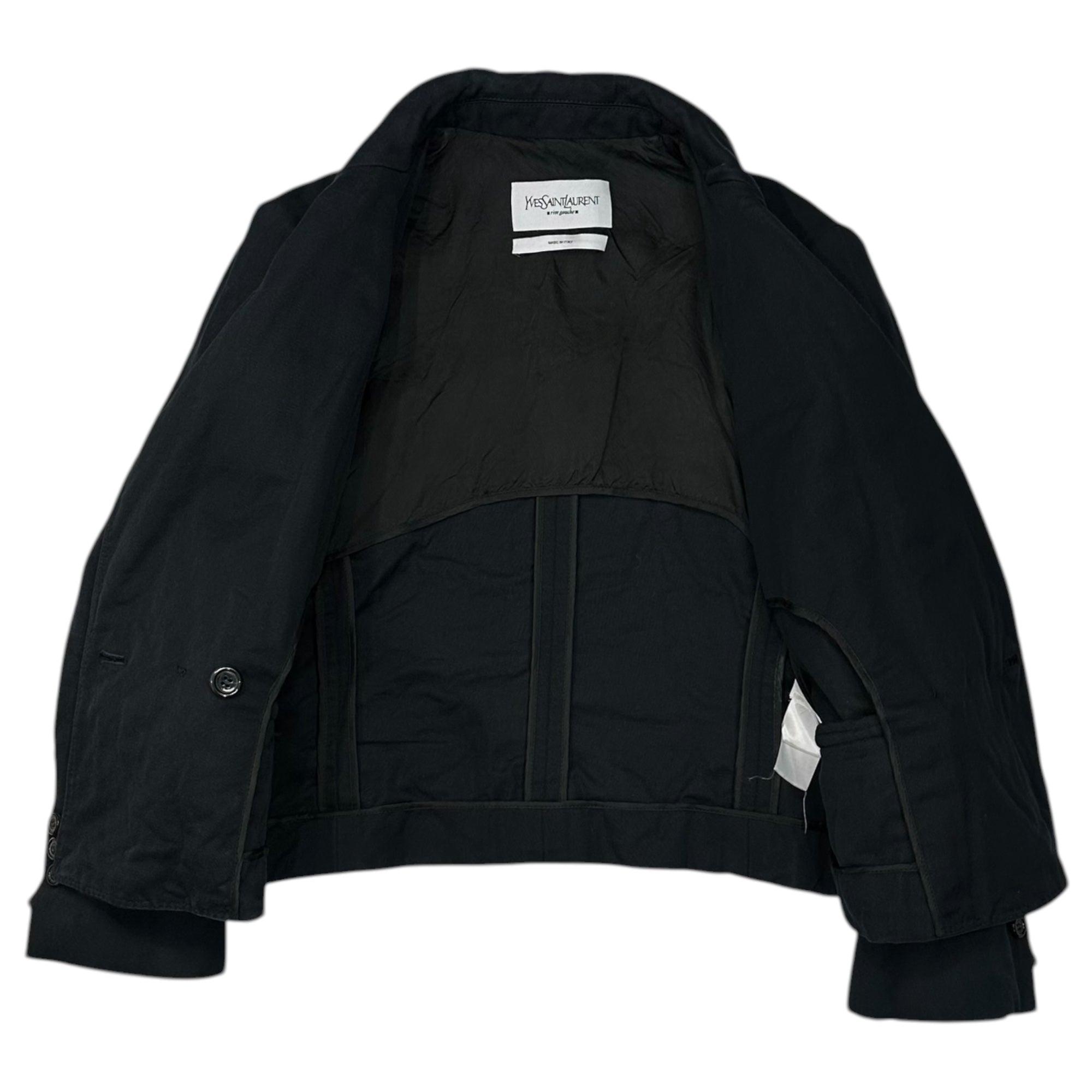 YVES SAINT LAURENT(イヴサンローラン) Short-Length Double-Breasted Tailored Jacket ショート丈 ダブル テーラード ジャケット F40 ブラック