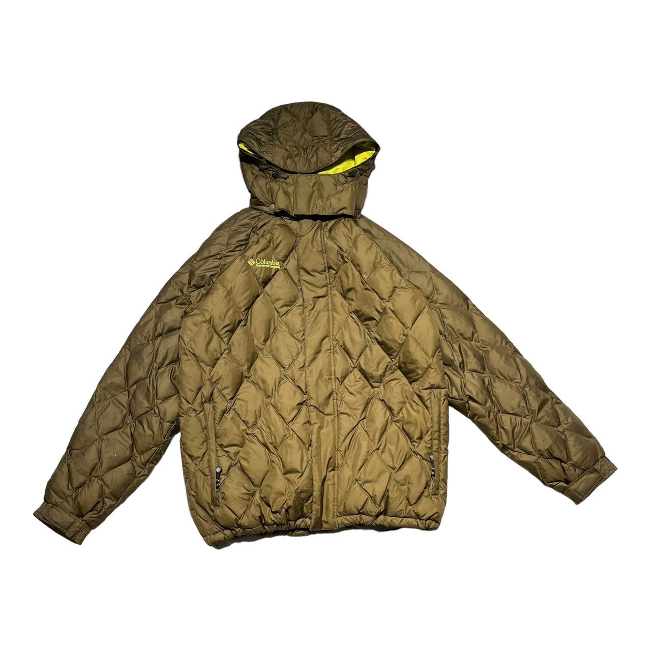 Columbia(コロンビア) Quilted down jacket キルティング ダウン ジャケット PM5084 XL カーキ フーデット