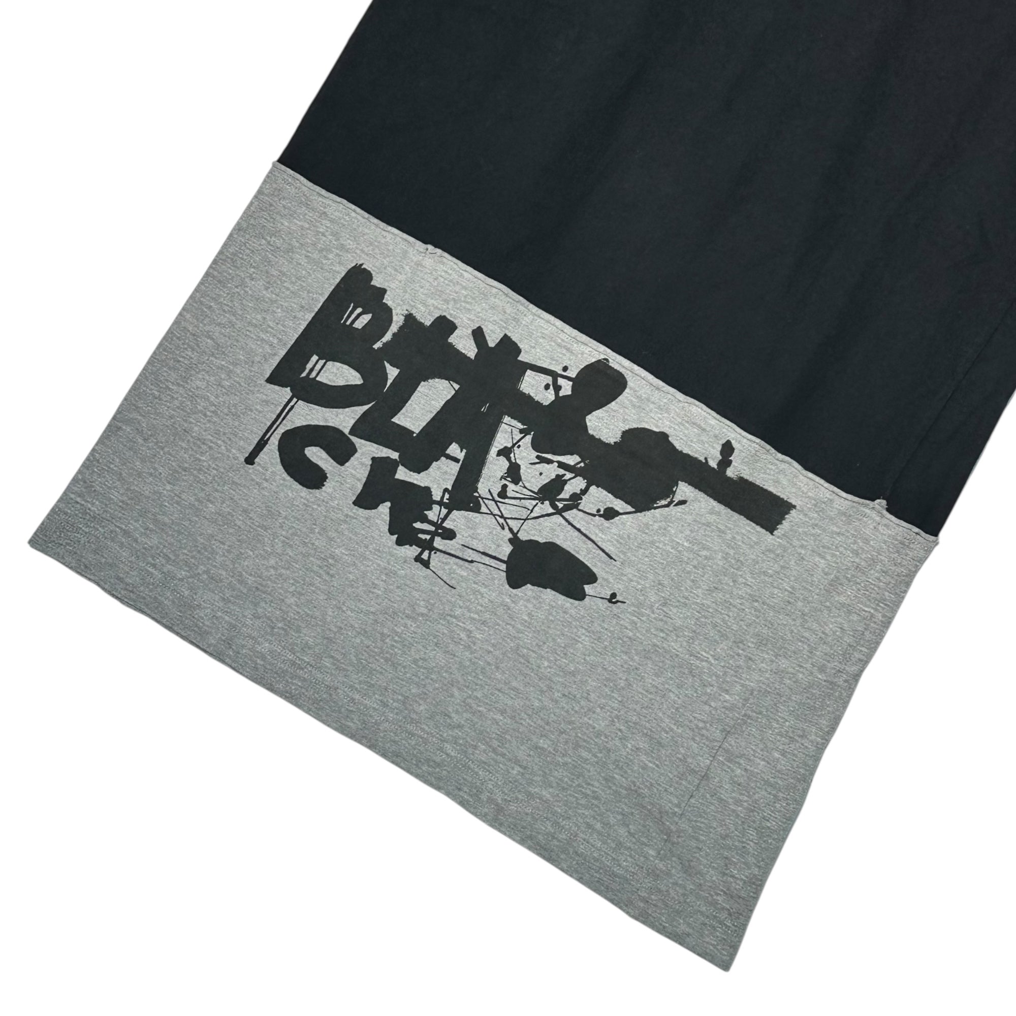 BLACK COMME des GARCONS(ブラックコムデギャルソン) 12SS Switch L/S Tee 切替 ロング 半袖 Tシャツ 1I-T208 M ブラック×グレー AD2011