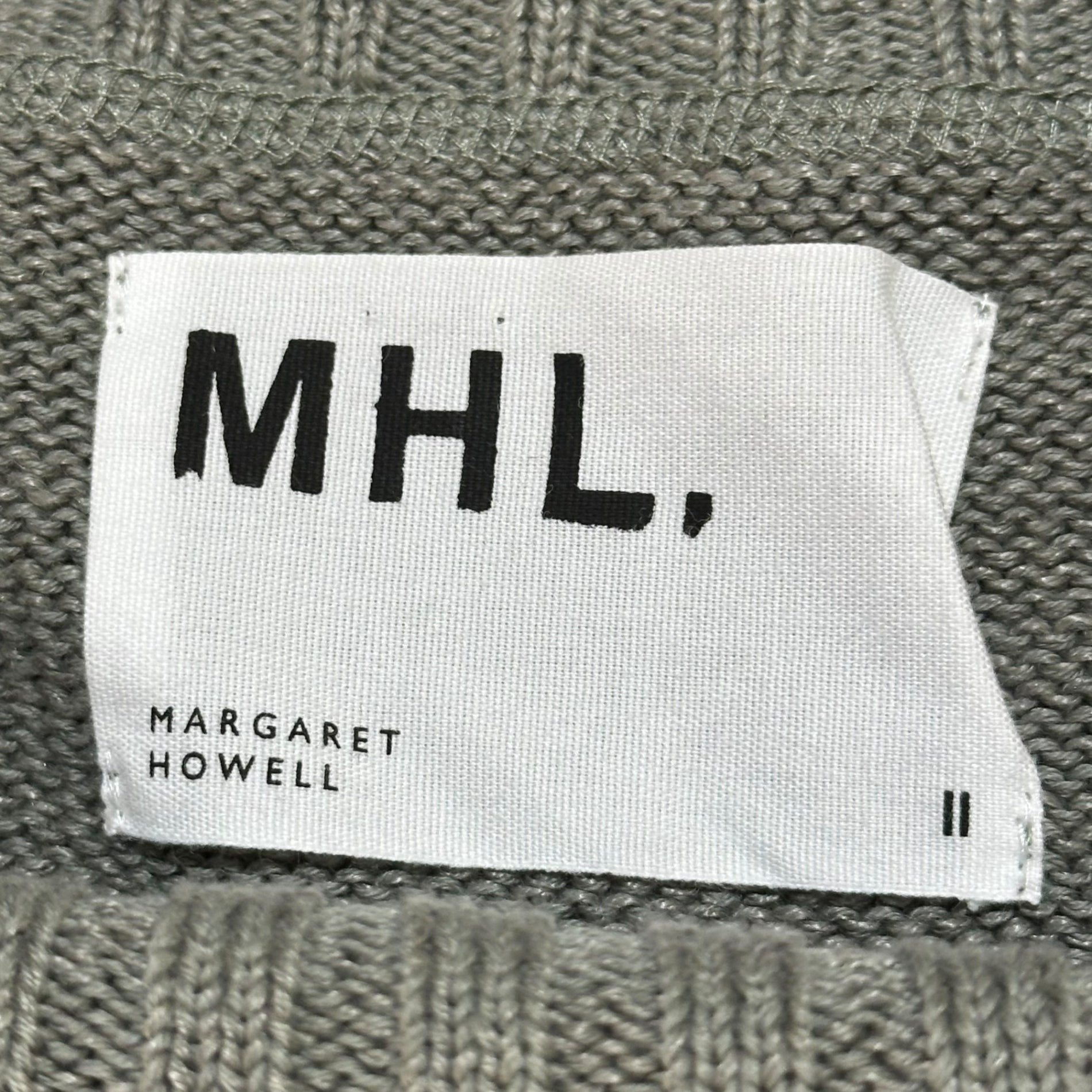 MHL.(マーガレットハウエル) TWISTED COTTON LINEN KNIT ツイスト コットン リネン ニット 595-3263502 2(M程度) グリーン