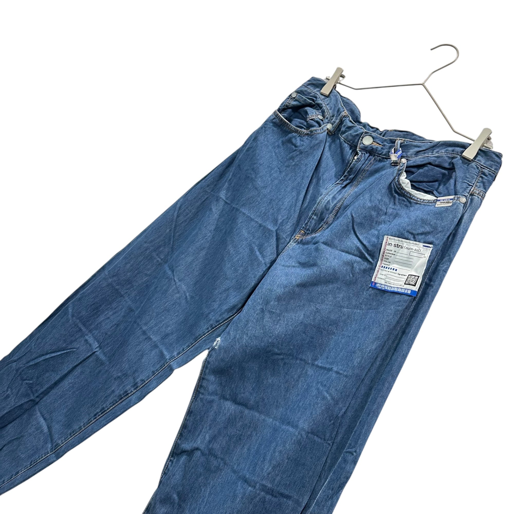 in・stru(men-tal). Maison MIHARA YASUHIRO(インストルメンタル メゾンミハラヤスヒロ) 2024SS COTTON TENCEL DENIM BAGGY PANTS コットン テンセル デニム バギー パンツ I12PT004 46 インディゴ