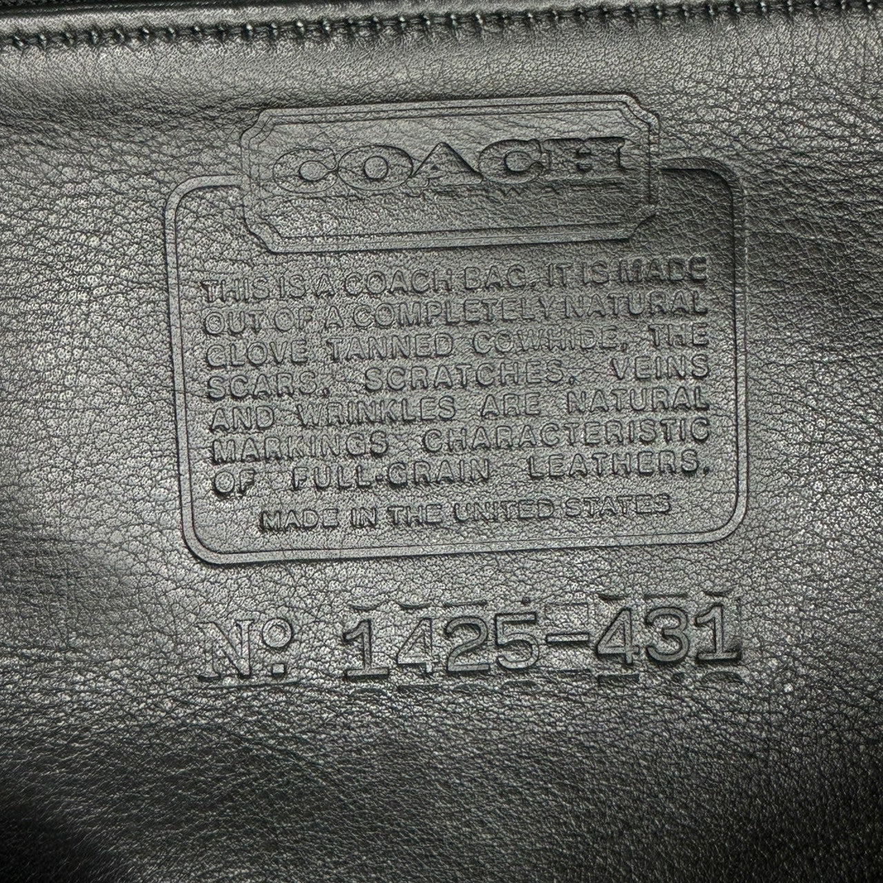 OLD COACH(オールドコーチ) Leather Tote Bag レザー トート バッグ 431 ブラック