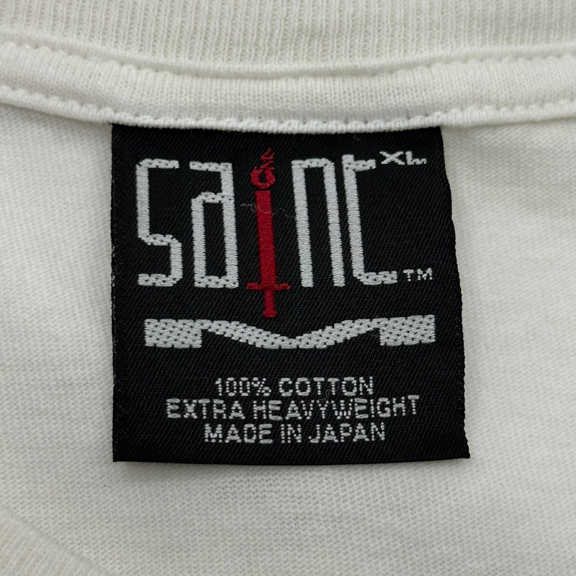 SAINT MICHAEL(セントマイケル) 24AW SS TEE VANITY ヴィンテージ加工 半袖 Tシャツ SM-YS1-0000-006 XL ホワイト