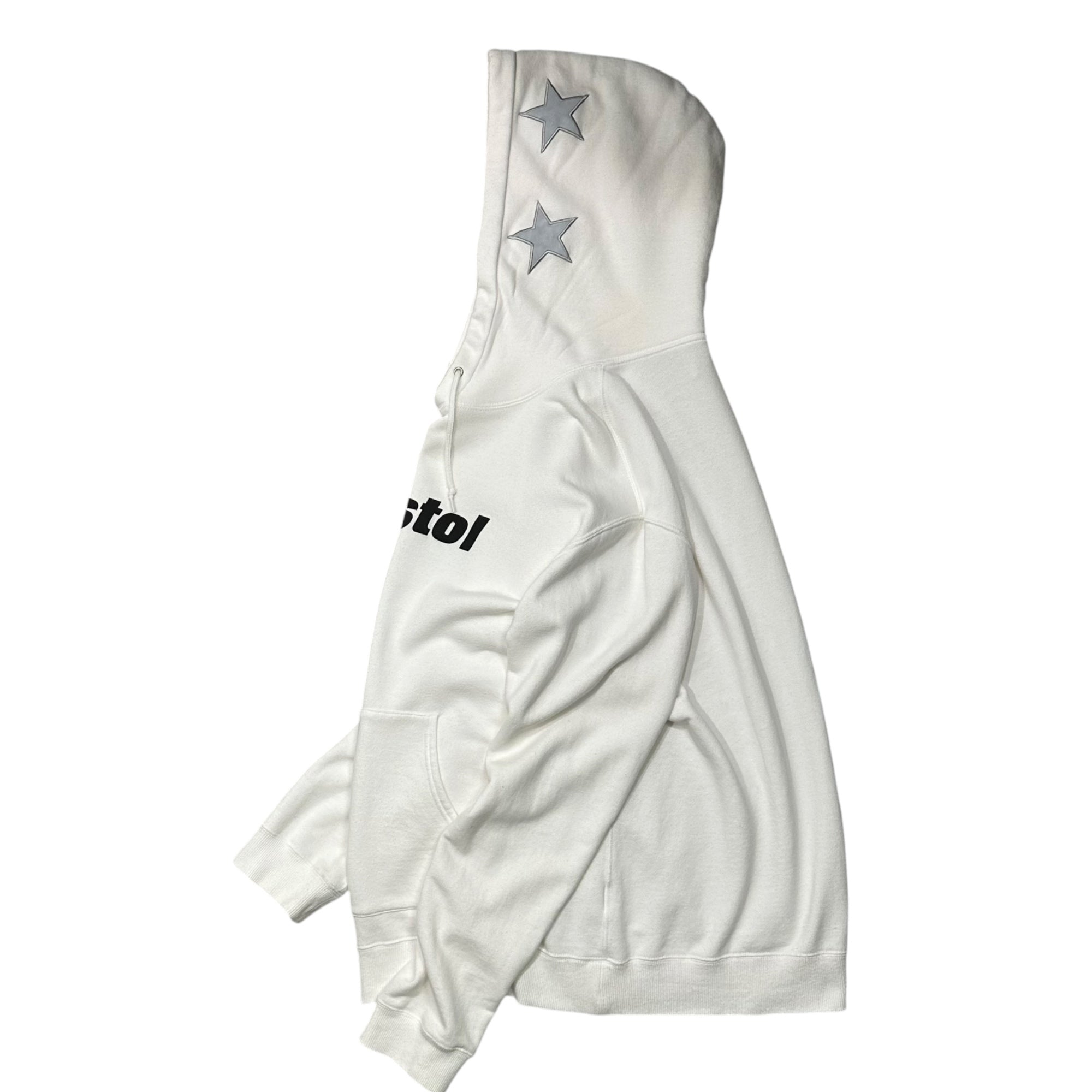 F.C.Real Bristol FCRB(エフシーレアルブリストル) REFLECTIVE STAR PULLOVER HOODY リフレクティブ スター プルオーバー フーディ パーカー FCRB-189061 L ホワイト×ブラック
