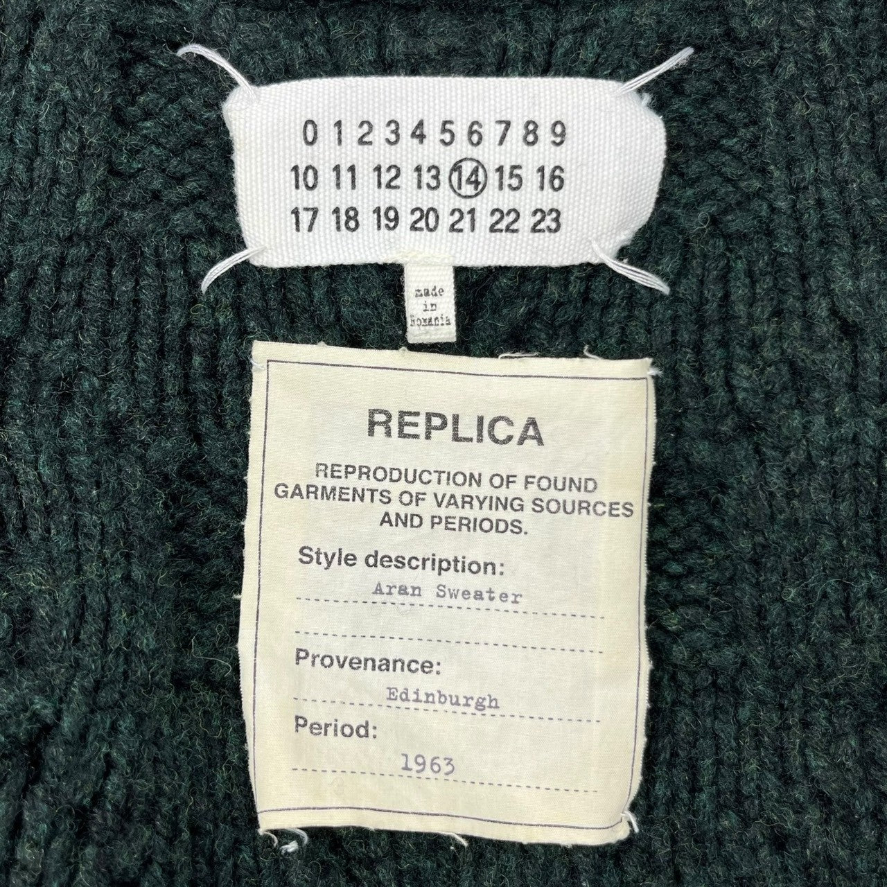 Maison Martin Margiela(メゾン マルタンマルジェラ) 13AW REPLICA ARAN SWEATER レプリカ ア