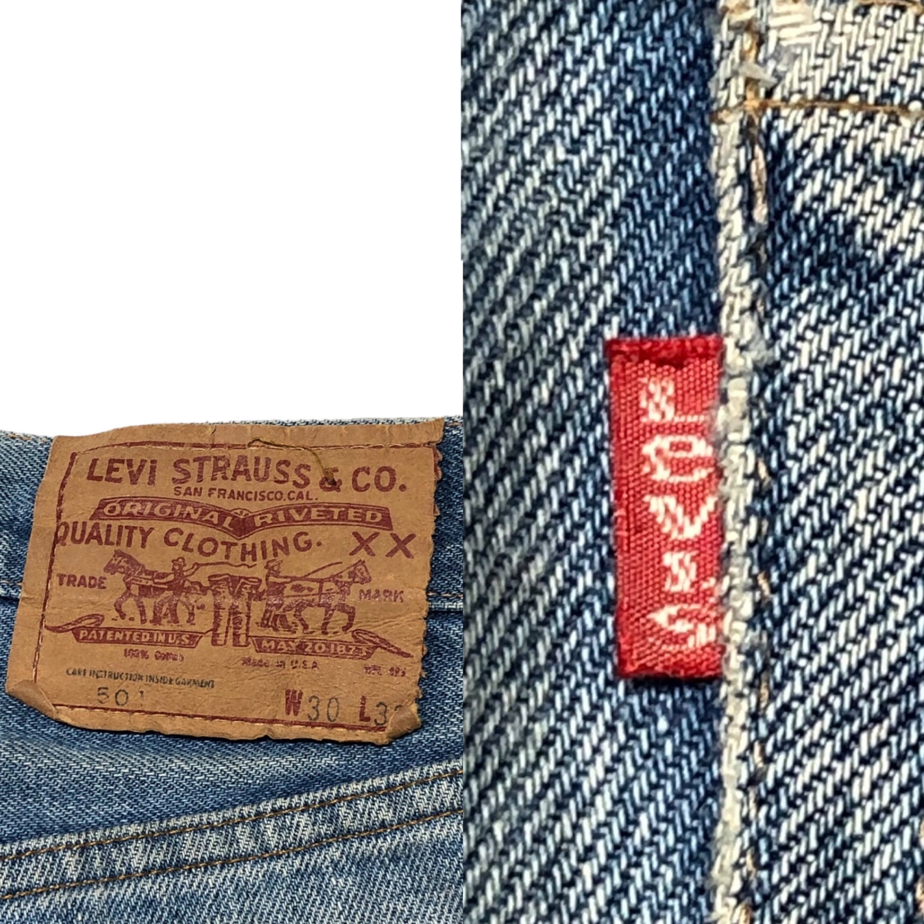 Levi's(リーバイス) 70's 66前期 501 straight denim pants ストレート デニム パンツ W30 ライト