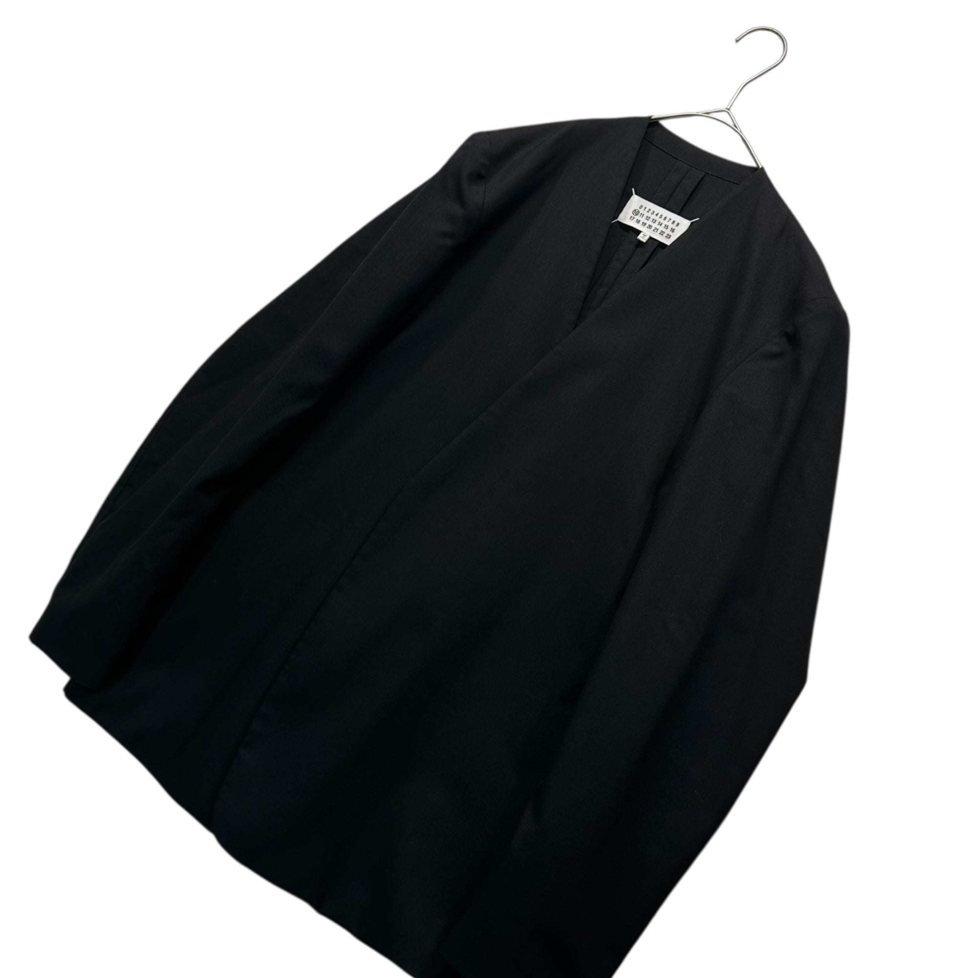 MAISON MARGIELA(メゾンマルジェラ) 18SS No Collar Jacket ノーカラー ジャケット S50BN0336 46 ブラック テーラード
