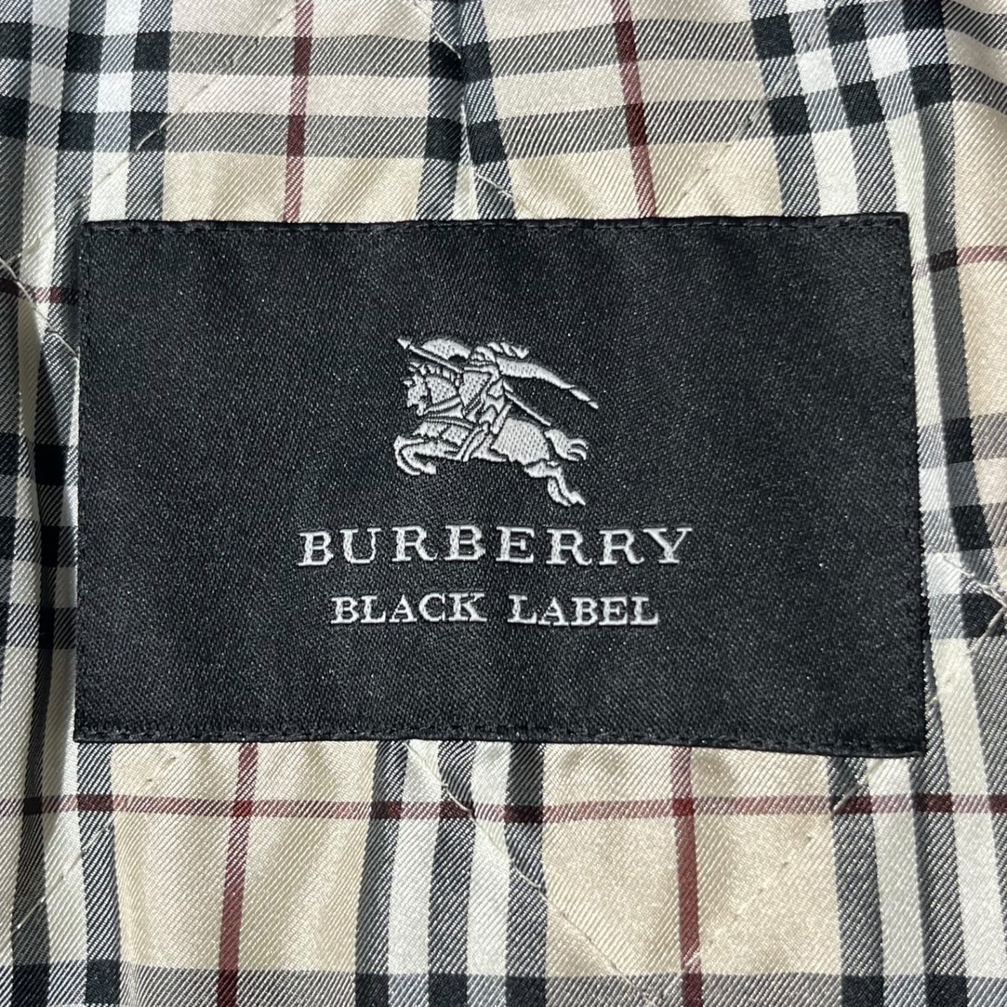 BURBERRY BLACK LABEL(バーバリーブラックレーベル) Burberry check lining polysten col