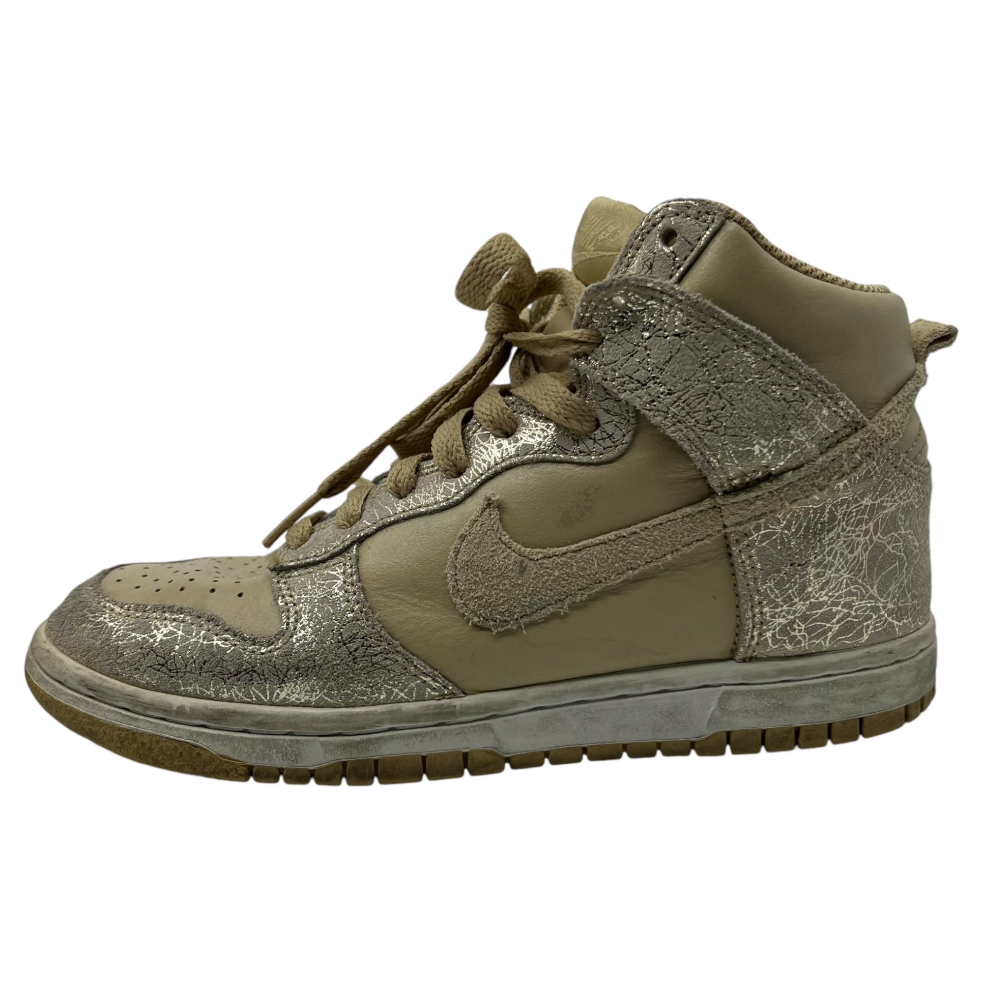 NIKE(ナイキ) WMNS DUNK HIGH GOLD08 ダンク ハイ 407922-202 23.5cm ベージュ×ゴールド ハイカット スニーカー