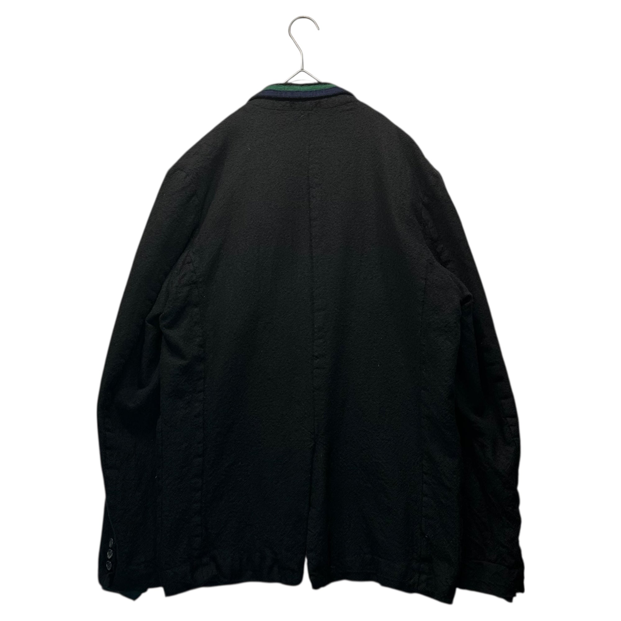 COMME des GARCONS HOMME(コムデギャルソンオム) 08AW Wool Felted Line Piping Tailored Jacket ウール縮絨 ラインパイピング テーラード ジャケット HB-J062 L ブラック AD2008