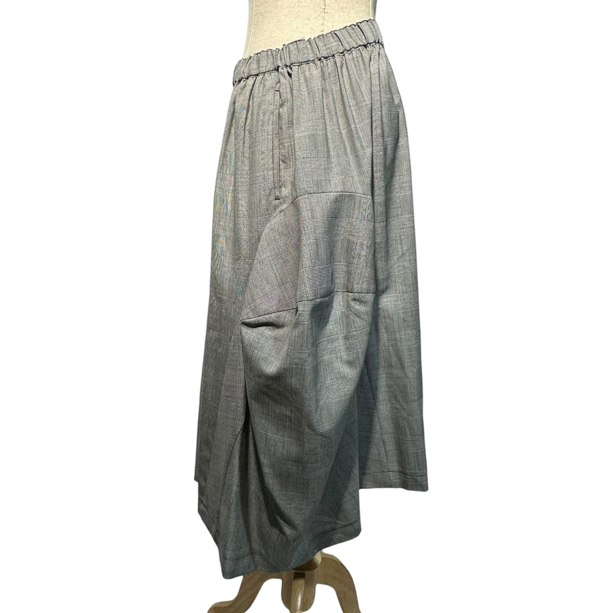 COMME des GARCONS COMME des GARCONS(コムデギャルソンコムデギャルソン) 19SS Glen Check Balloon Silhouette Skirt グレンチェック バルーン シルエット スカート RC-S014 S グレー AD2018