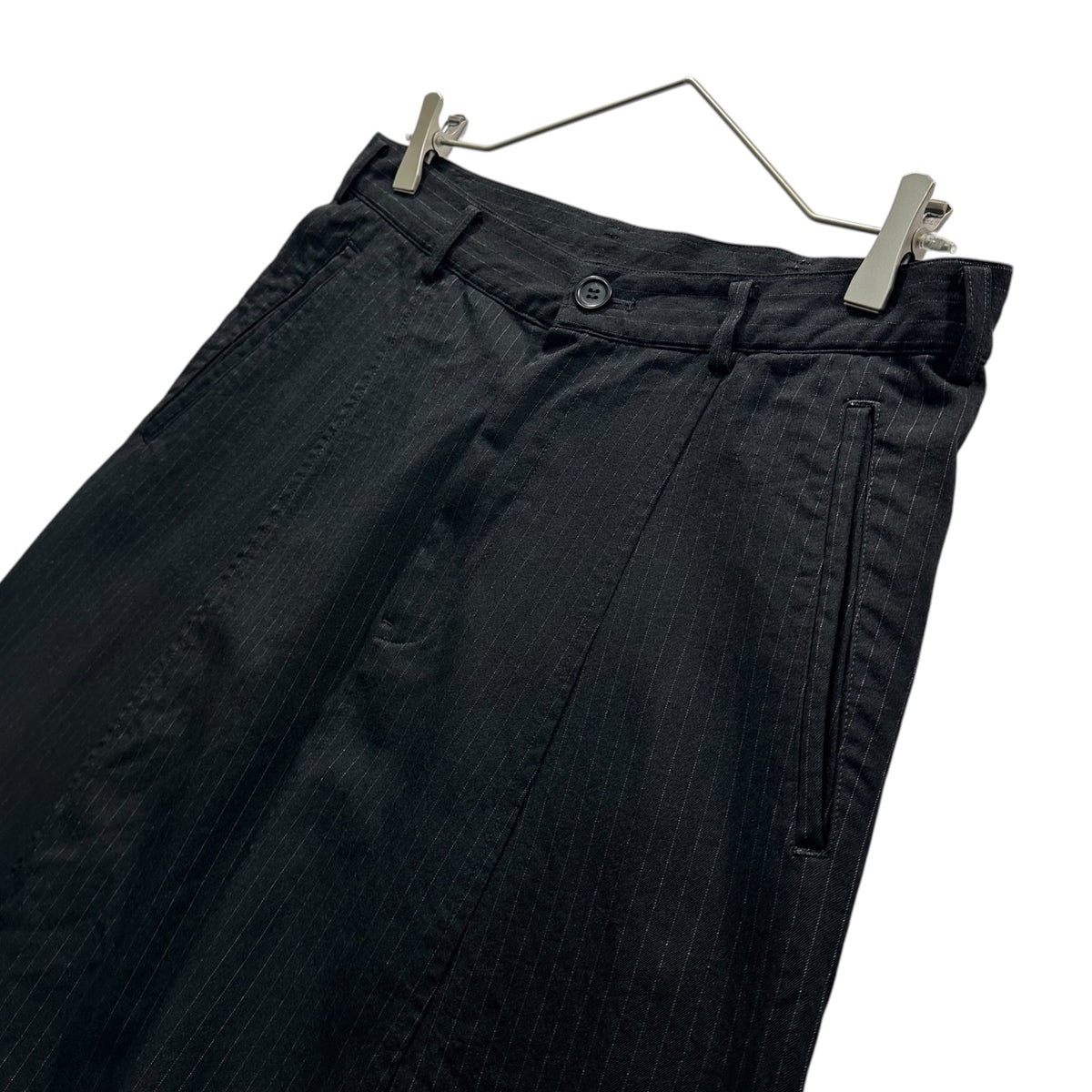 BLACK COMME des GARCONS(ブラックコムデギャルソン) 2011AW Dyed Striped Harem Shorts 染色加工 ストライプ サルエル ショーツ 1H-P008 XS ブラック AD2011 男性着用可能