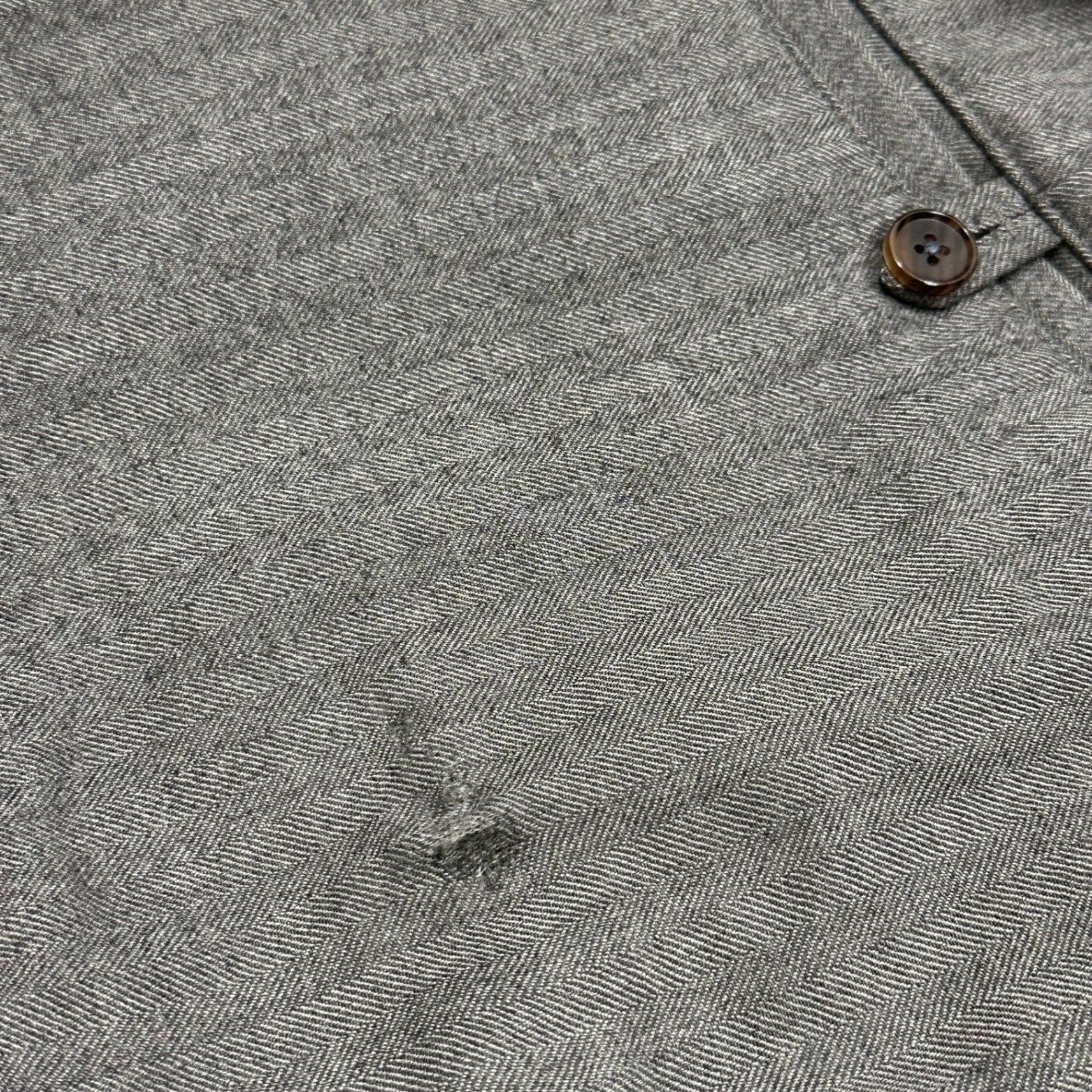 MAISON MARGIELA(メゾンマルジェラ) 2014AW Drawstring Trousers - Herringbone ドローストリング トラウザー ヘリンボーン S30KA0377 46 グレー スラックス パンツ